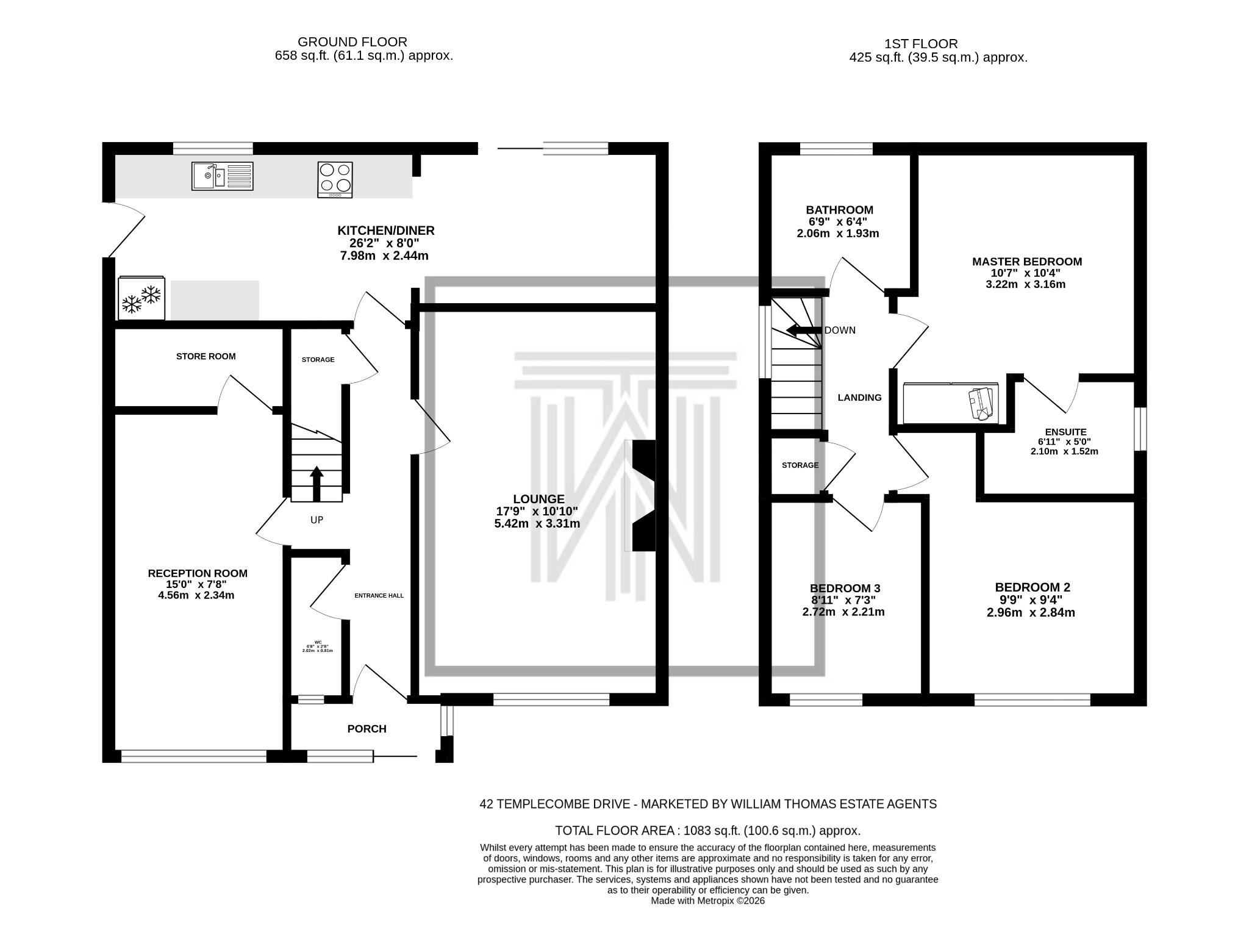 3 bedroom detached house Sale Agreed in Bolton - Floorplan 1.