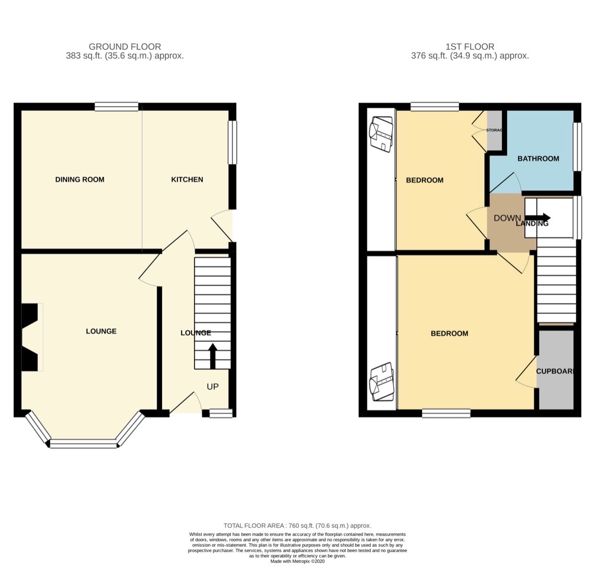 2 bedroom semi-detached house Sale Agreed in Bolton - Floorplan 1.