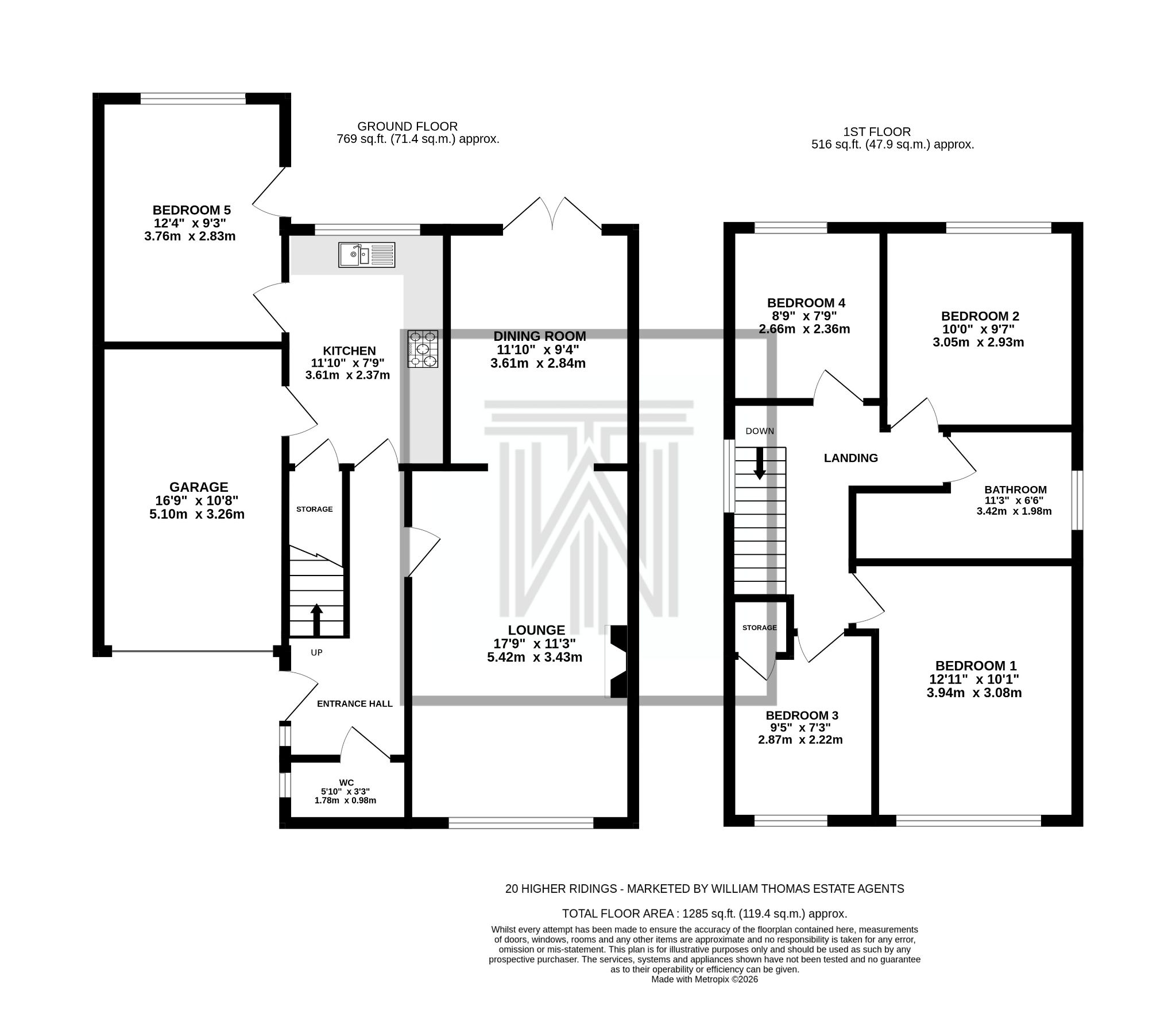 4 bedroom detached house Sale Agreed in Bolton - Floorplan 1.