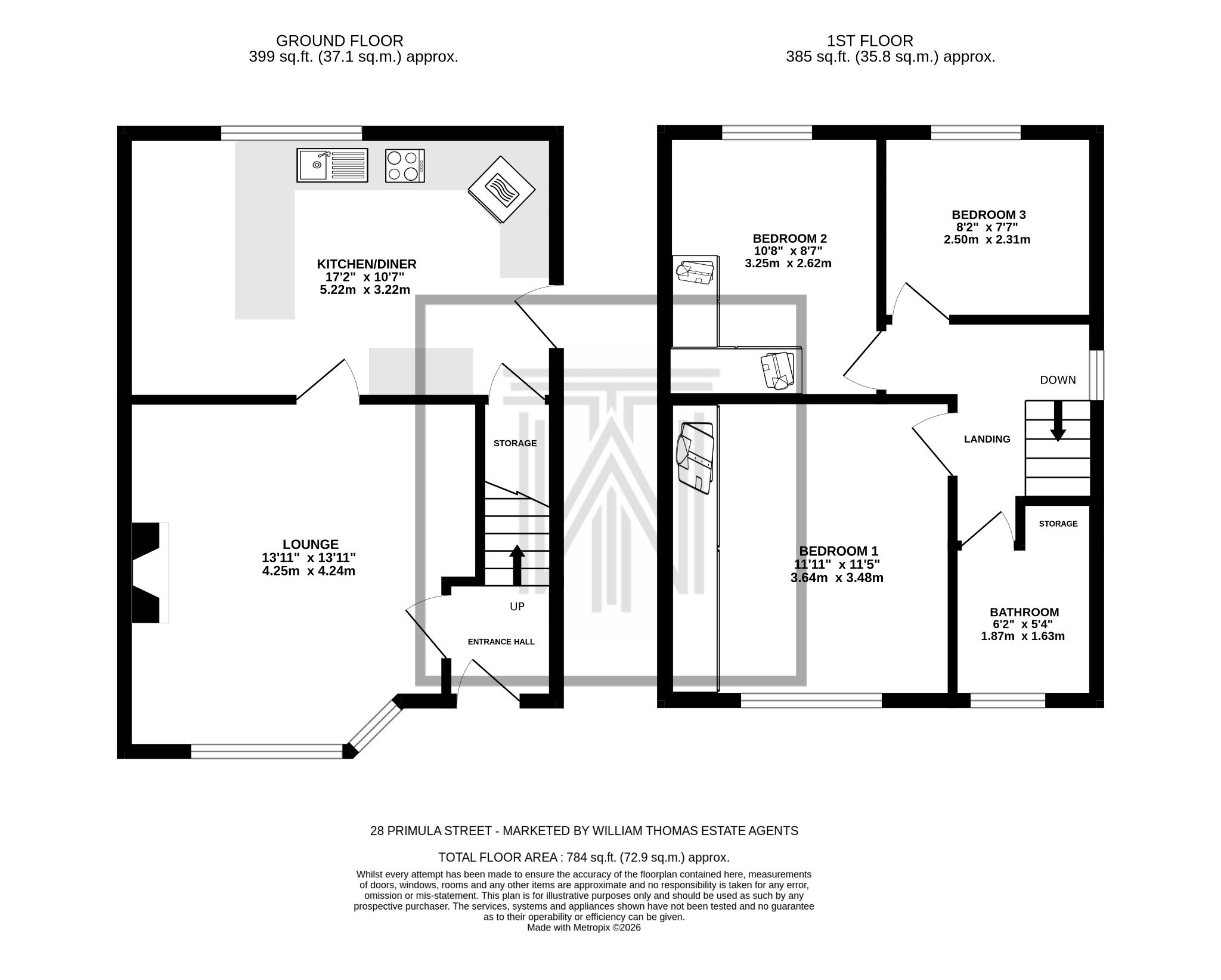 3 bedroom semi-detached house For Sale in Bolton - Floorplan 1.