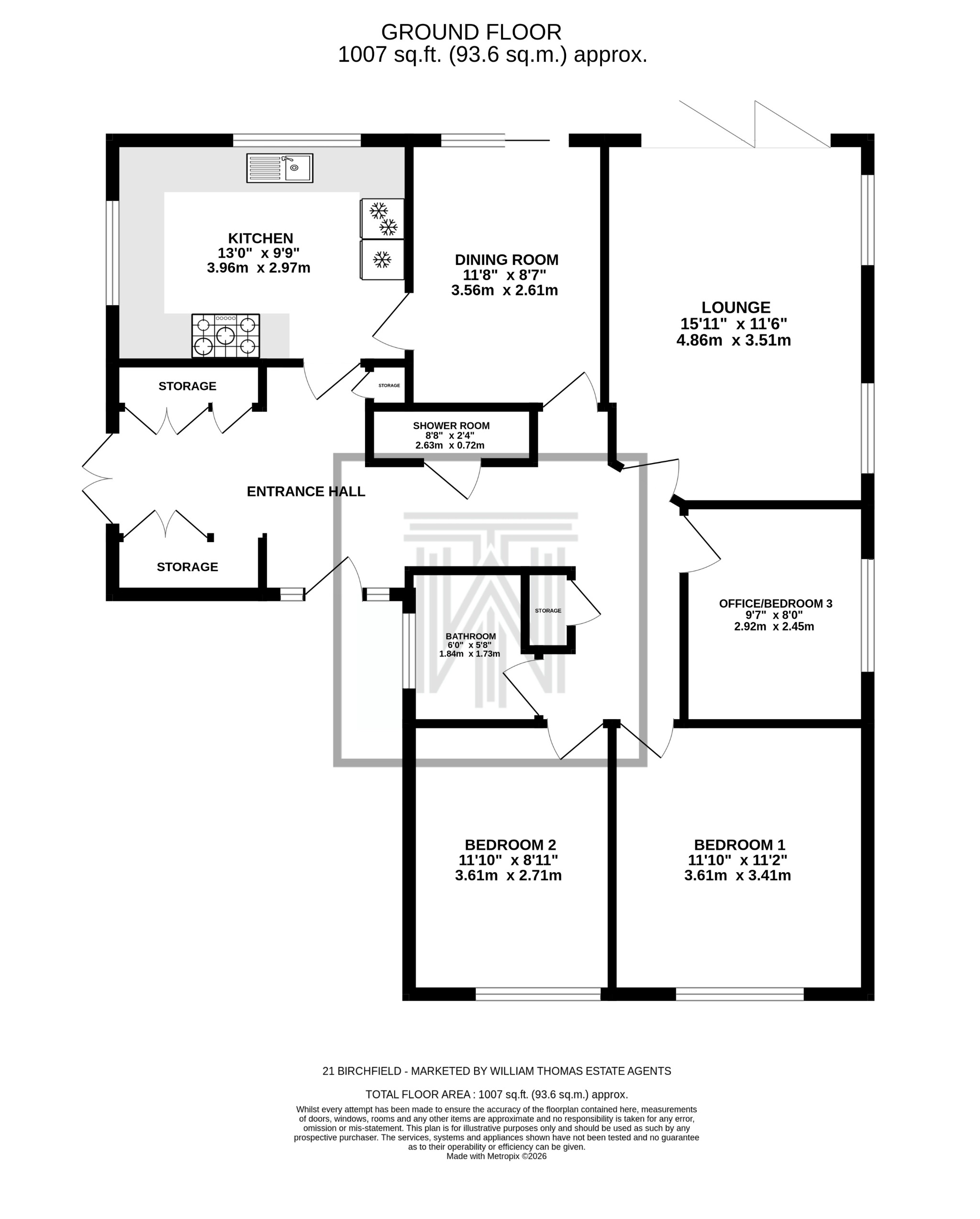3 bedroom detached bungalow For Sale in Bolton - Floorplan 1.