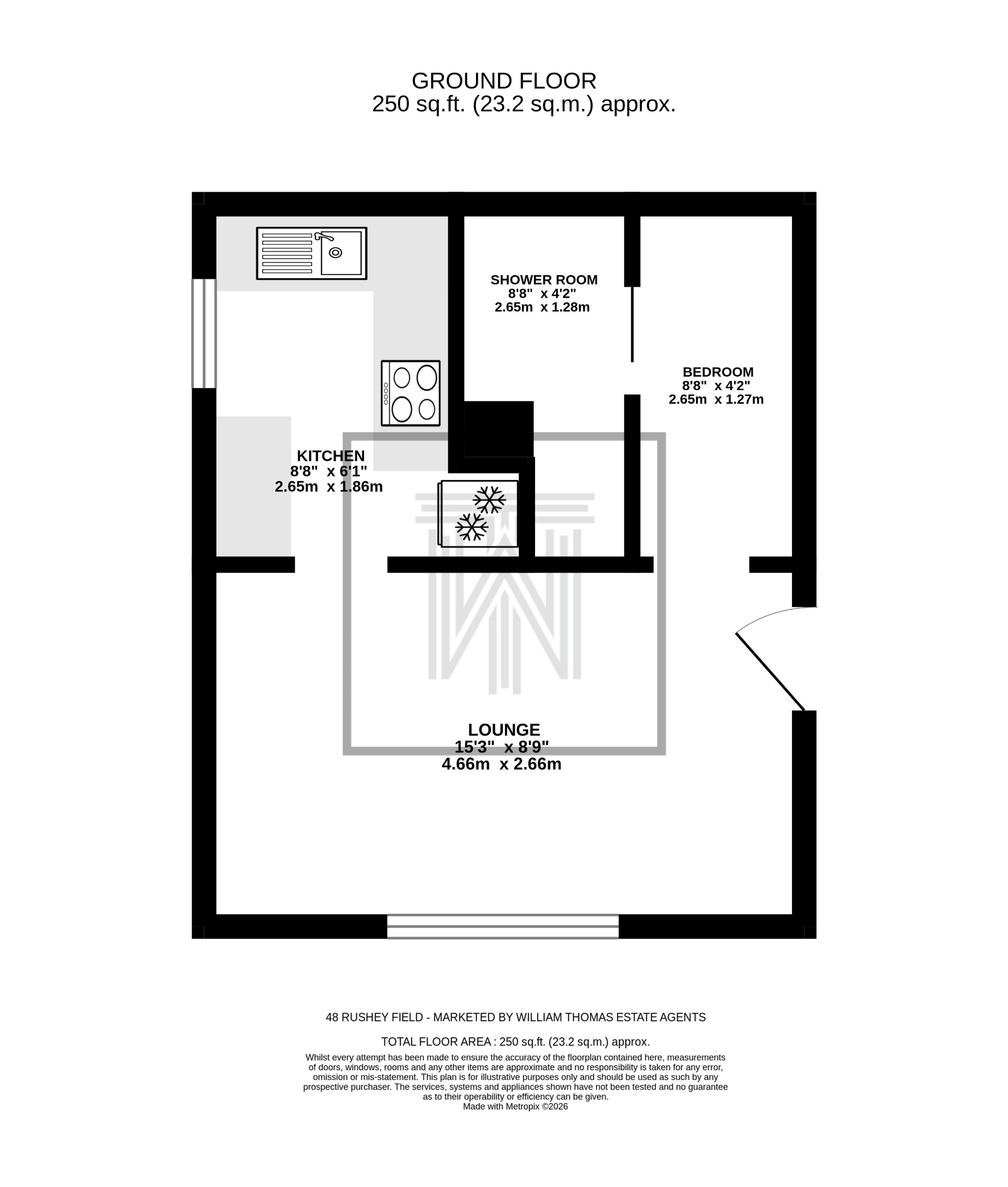 1 bedroom studio flat/apartment Sale Agreed in Bolton - Floorplan 1.