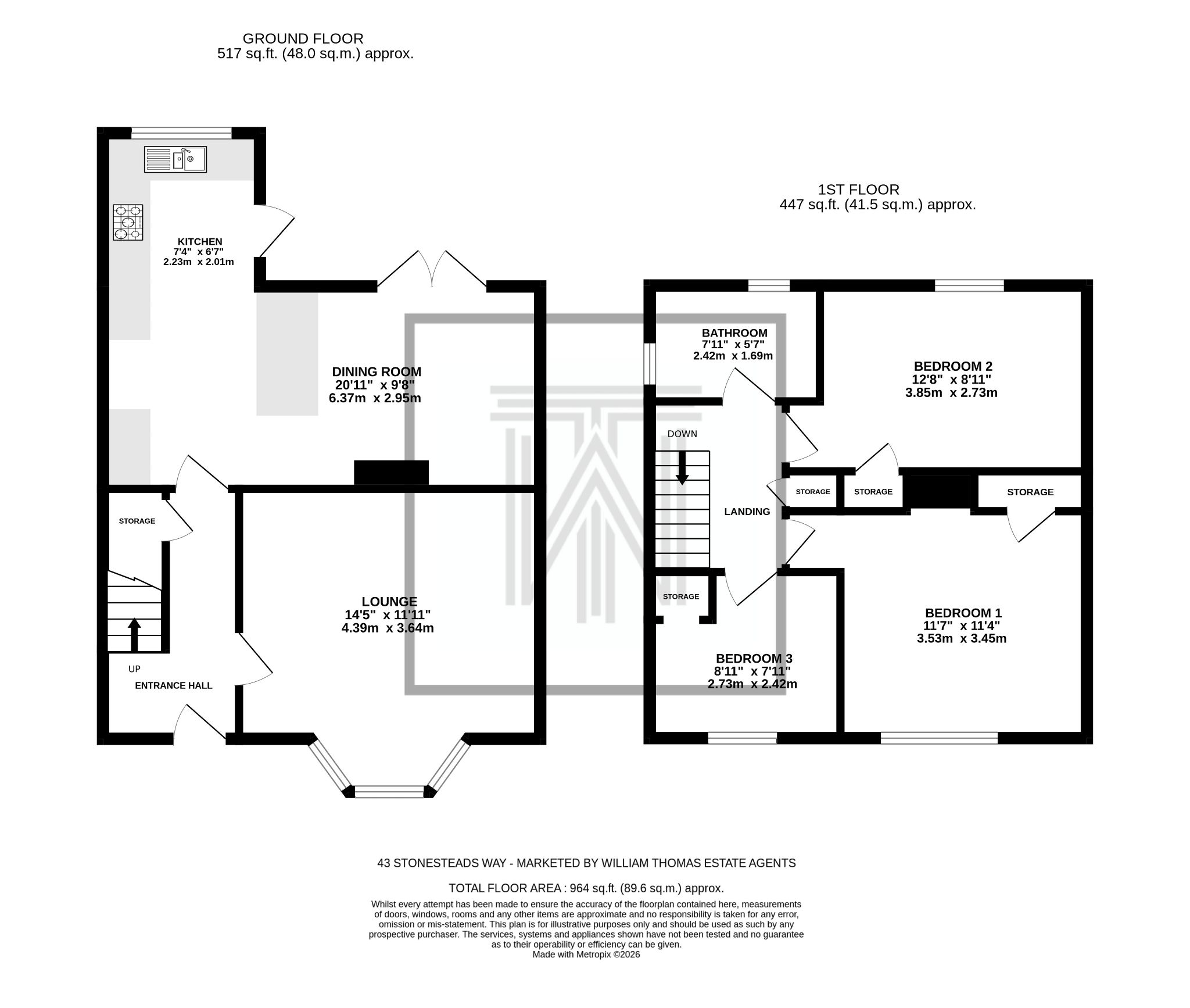 3 bedroom town house Sale Agreed in Bolton - Floorplan 1.