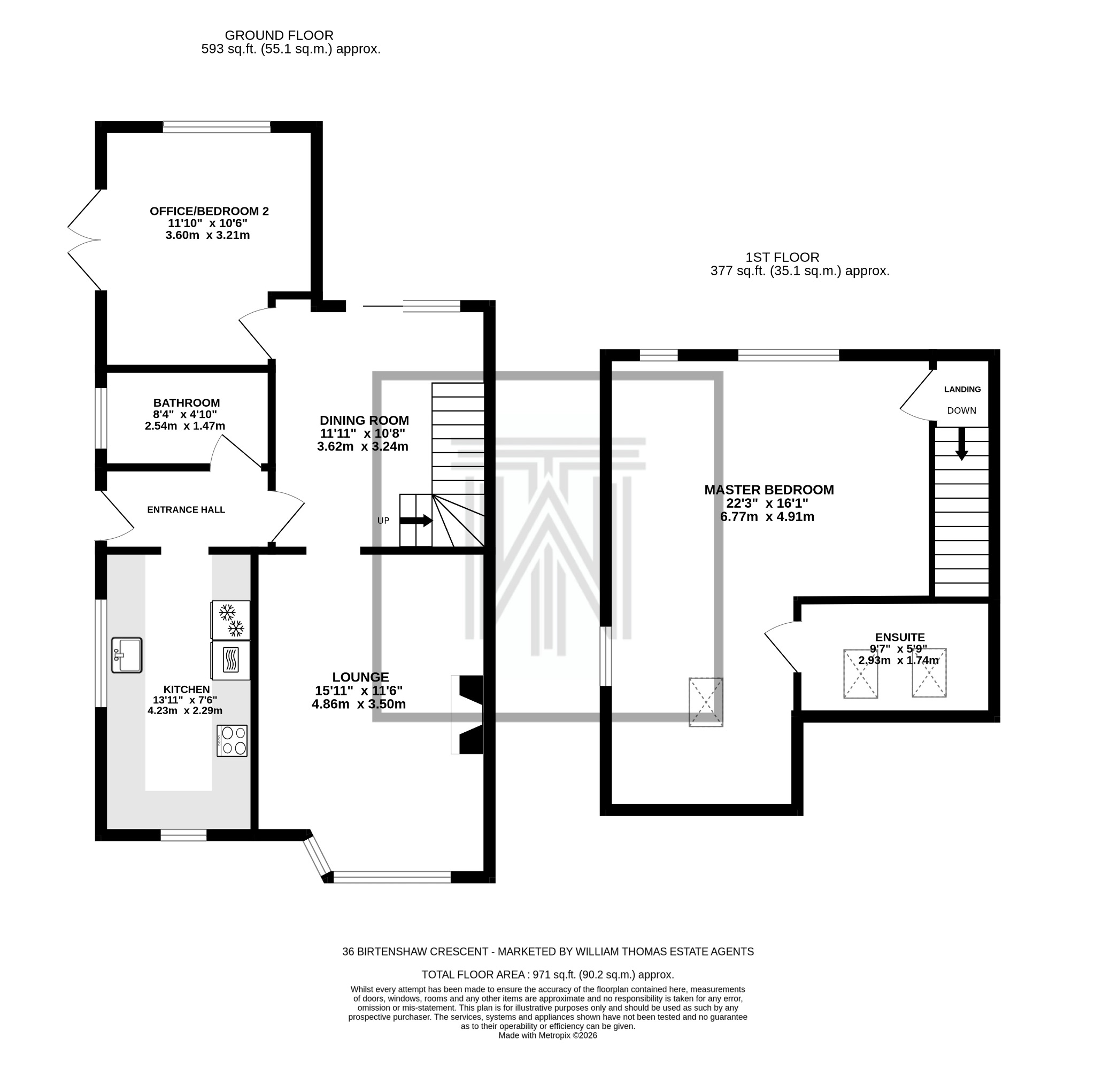 2 bedroom semi-detached bungalow Sale Agreed in Bolton - Floorplan 1.
