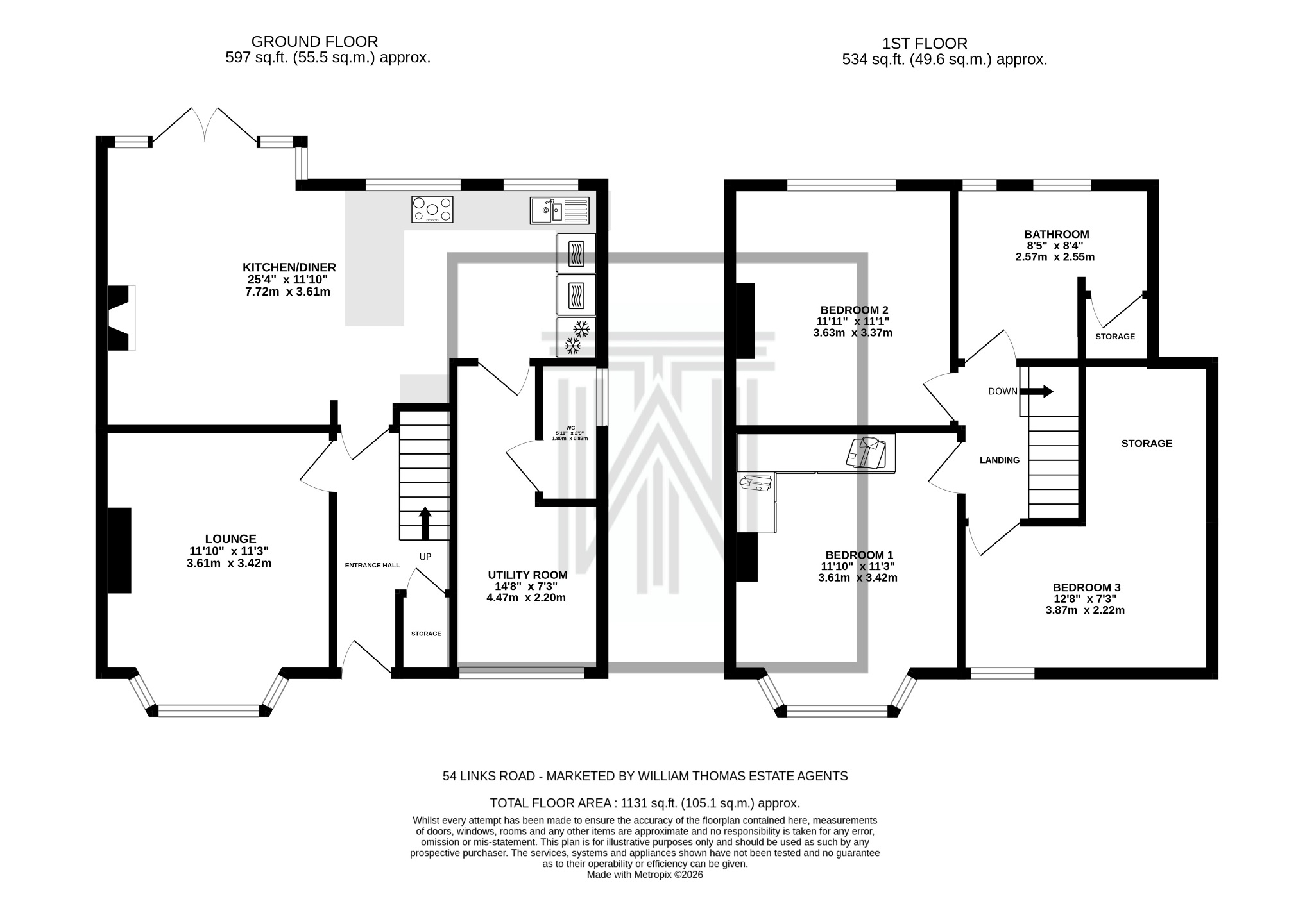3 bedroom semi-detached house Sale Agreed in Bolton - Floorplan 1.