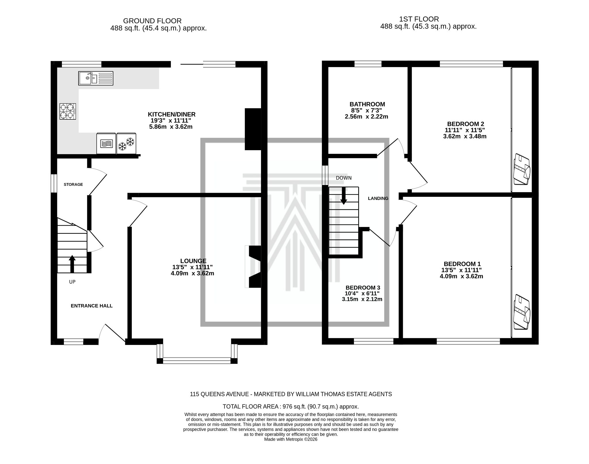 3 bedroom semi-detached house For Sale in Bolton - Floorplan 1.