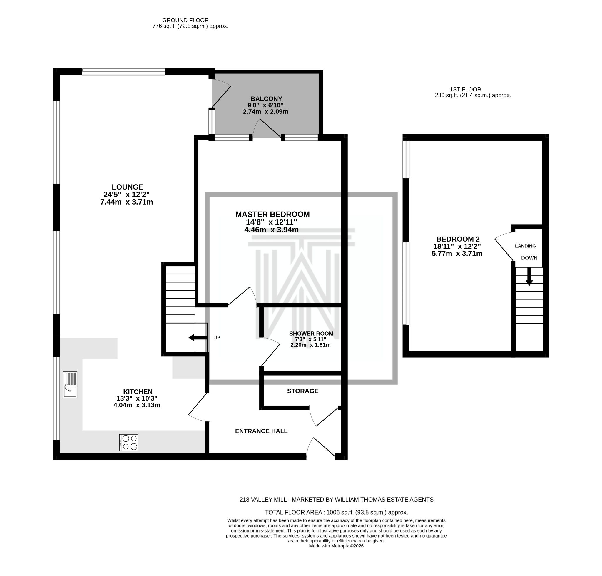2 bedroom maisonette flat/apartment For Sale in Bolton - Floorplan 1.