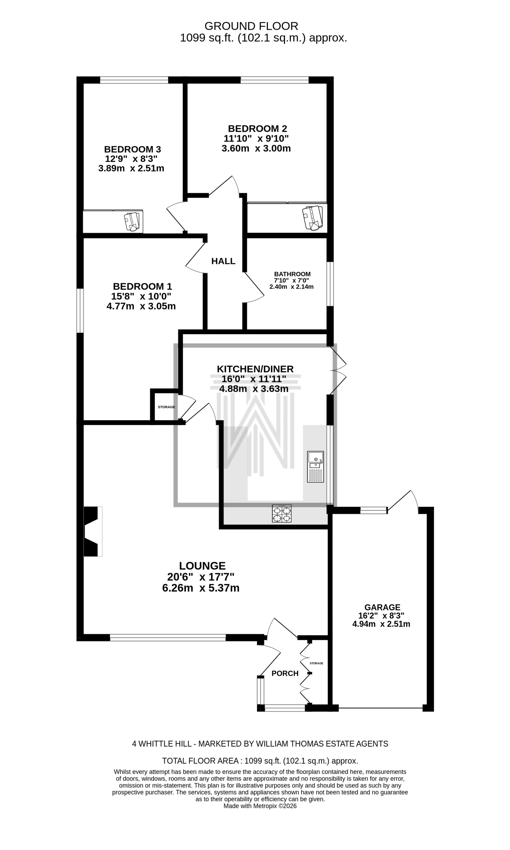 3 bedroom detached bungalow For Sale in Bolton - Floorplan 1.