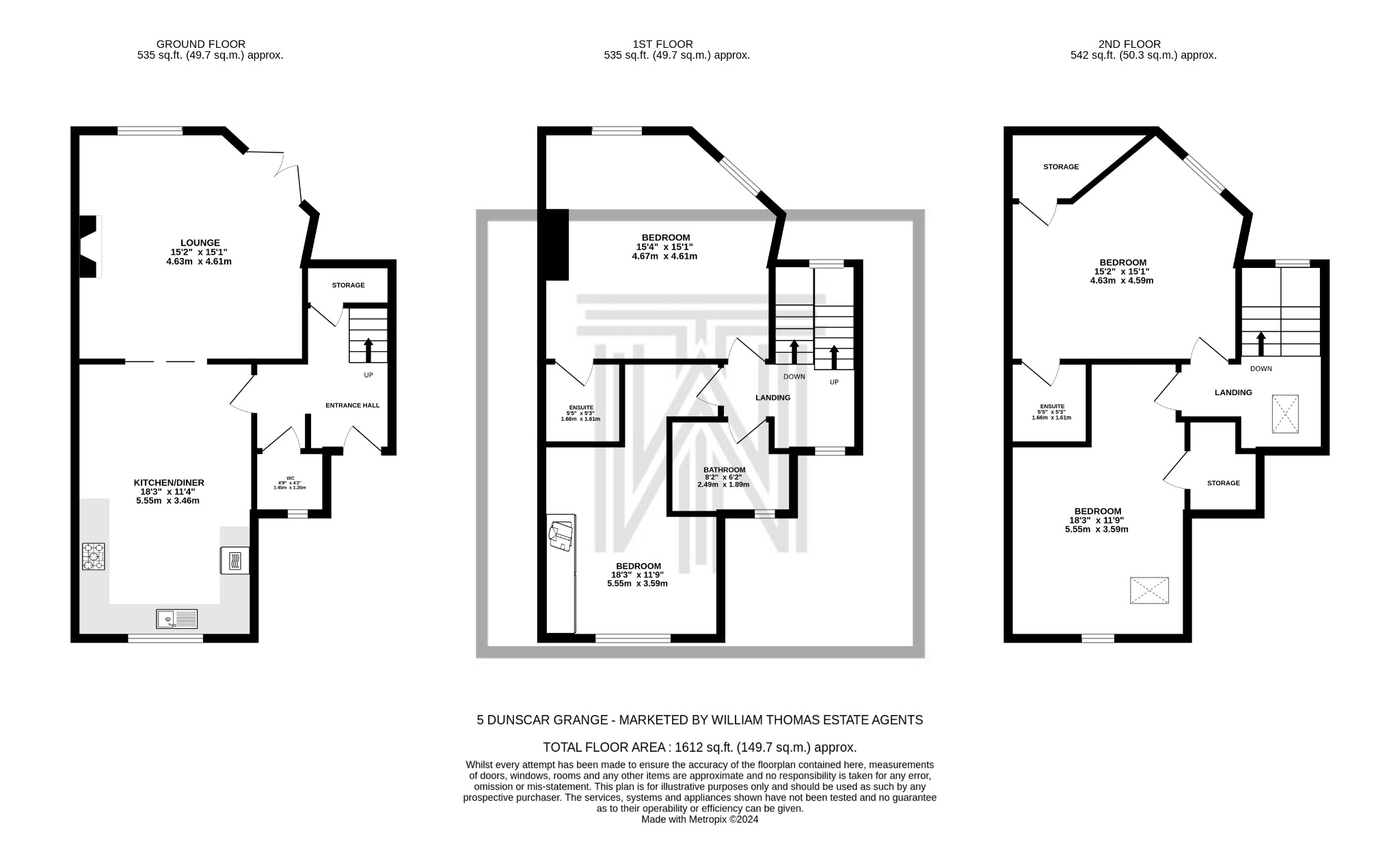 4 bedroom mews house Sale Agreed in Bolton - Floorplan 1.