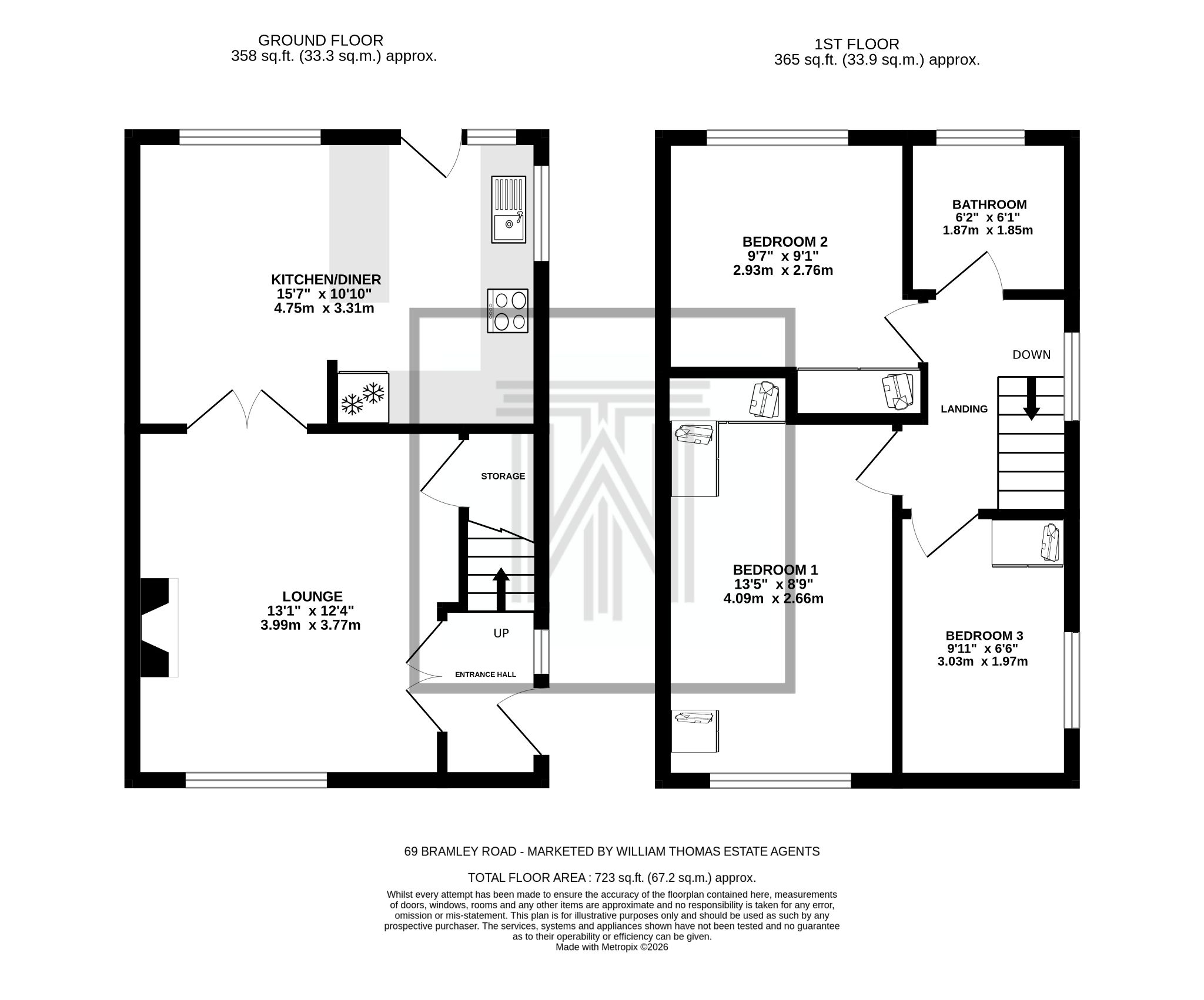 3 bedroom semi-detached house For Sale in Bolton - Floorplan 1.