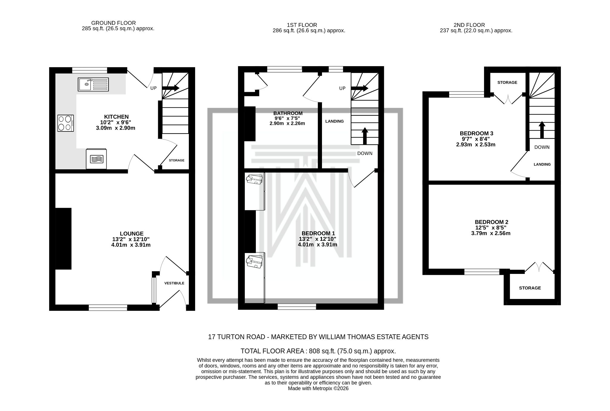3 bedroom mid terraced house For Sale in Bolton - Floorplan 1.