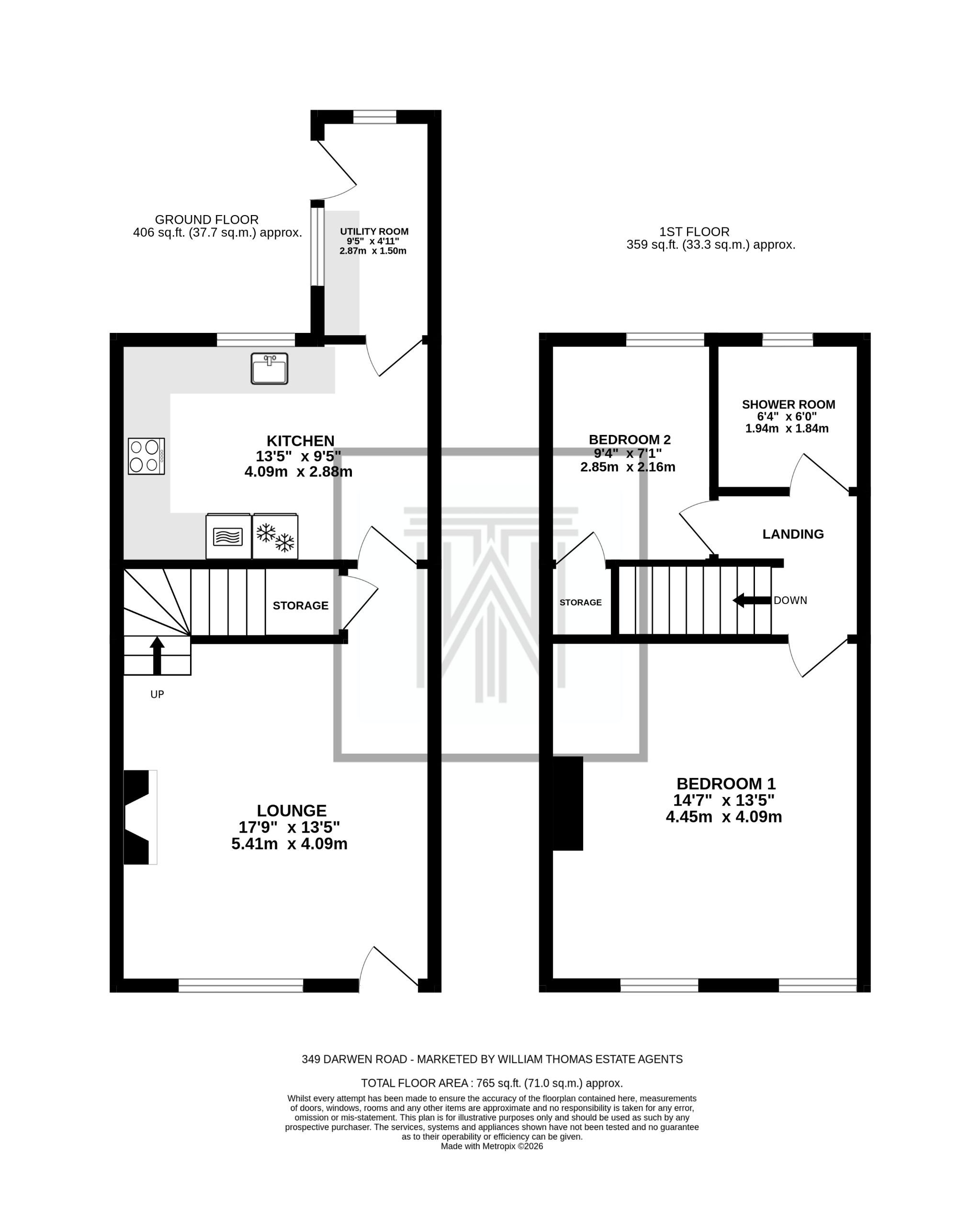 2 bedroom mid terraced house For Sale in Bolton - Floorplan 1.