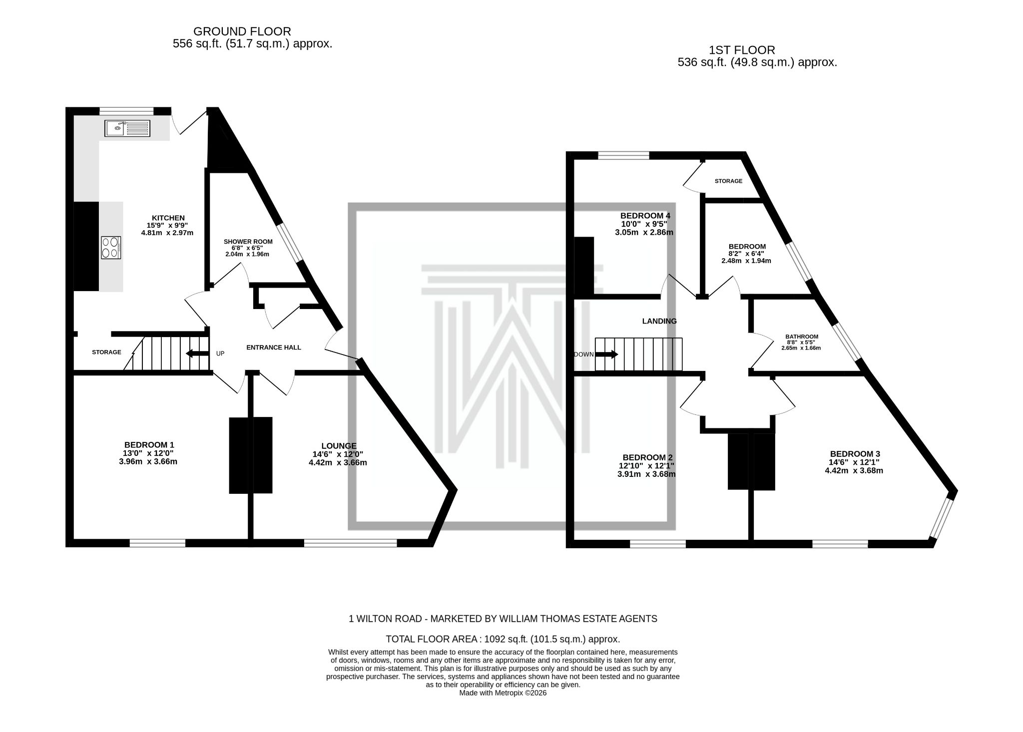 4 bedroom end terraced house For Sale in Bolton - Floorplan 1.