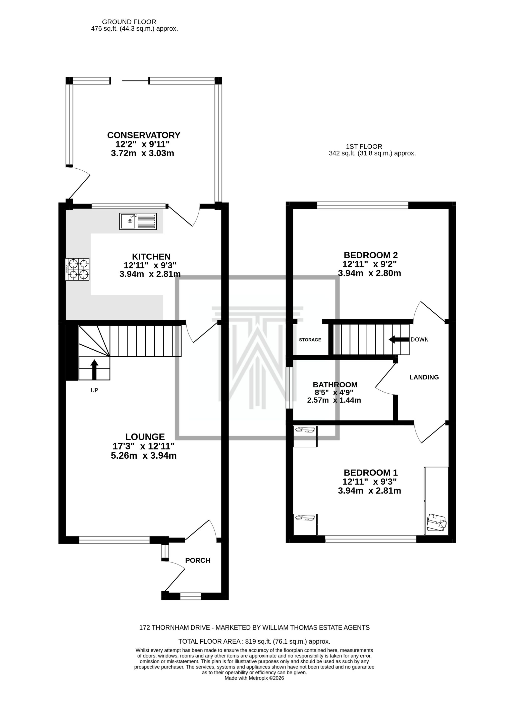 2 bedroom semi-detached house For Sale in Bolton - Floorplan 1.