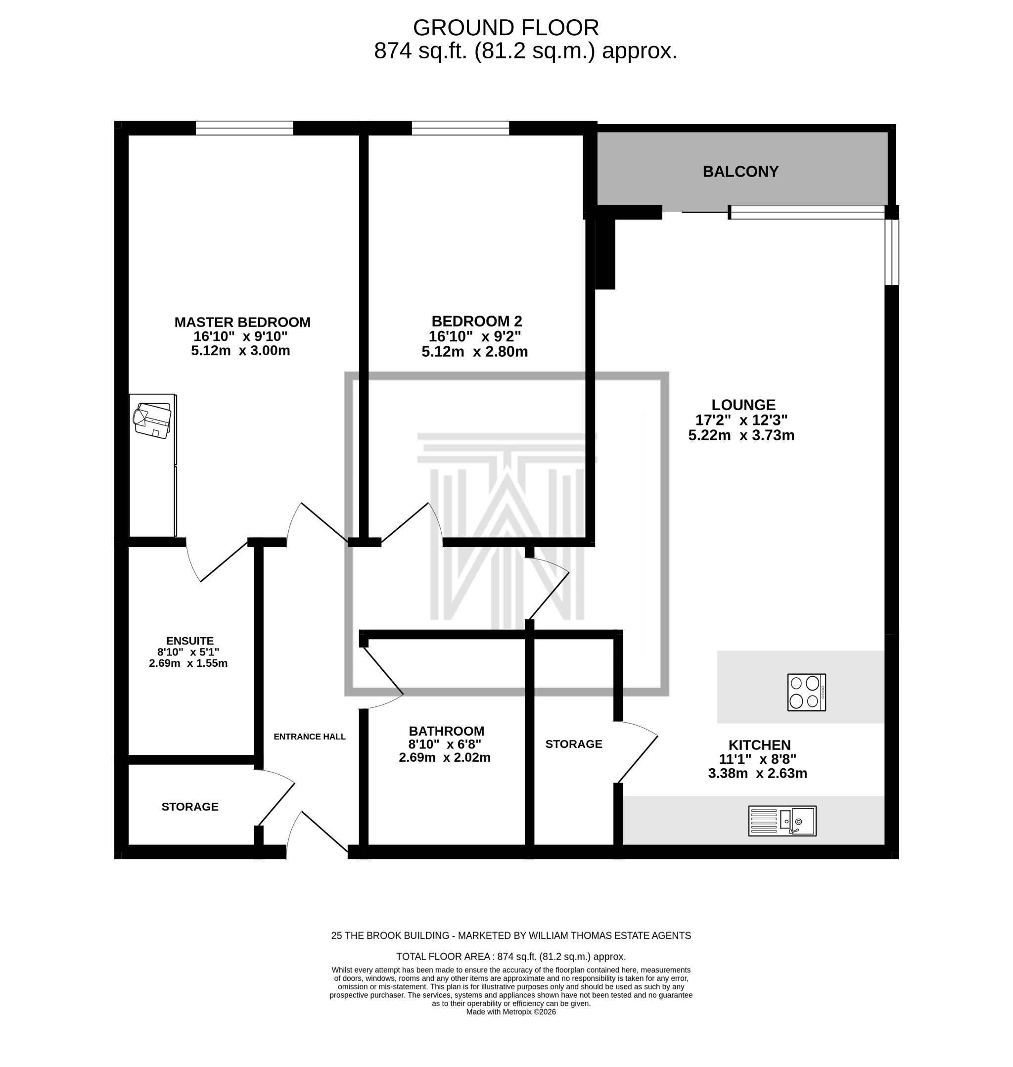 2 bedroom apartment flat/apartment For Sale in Bolton - Floorplan 1.