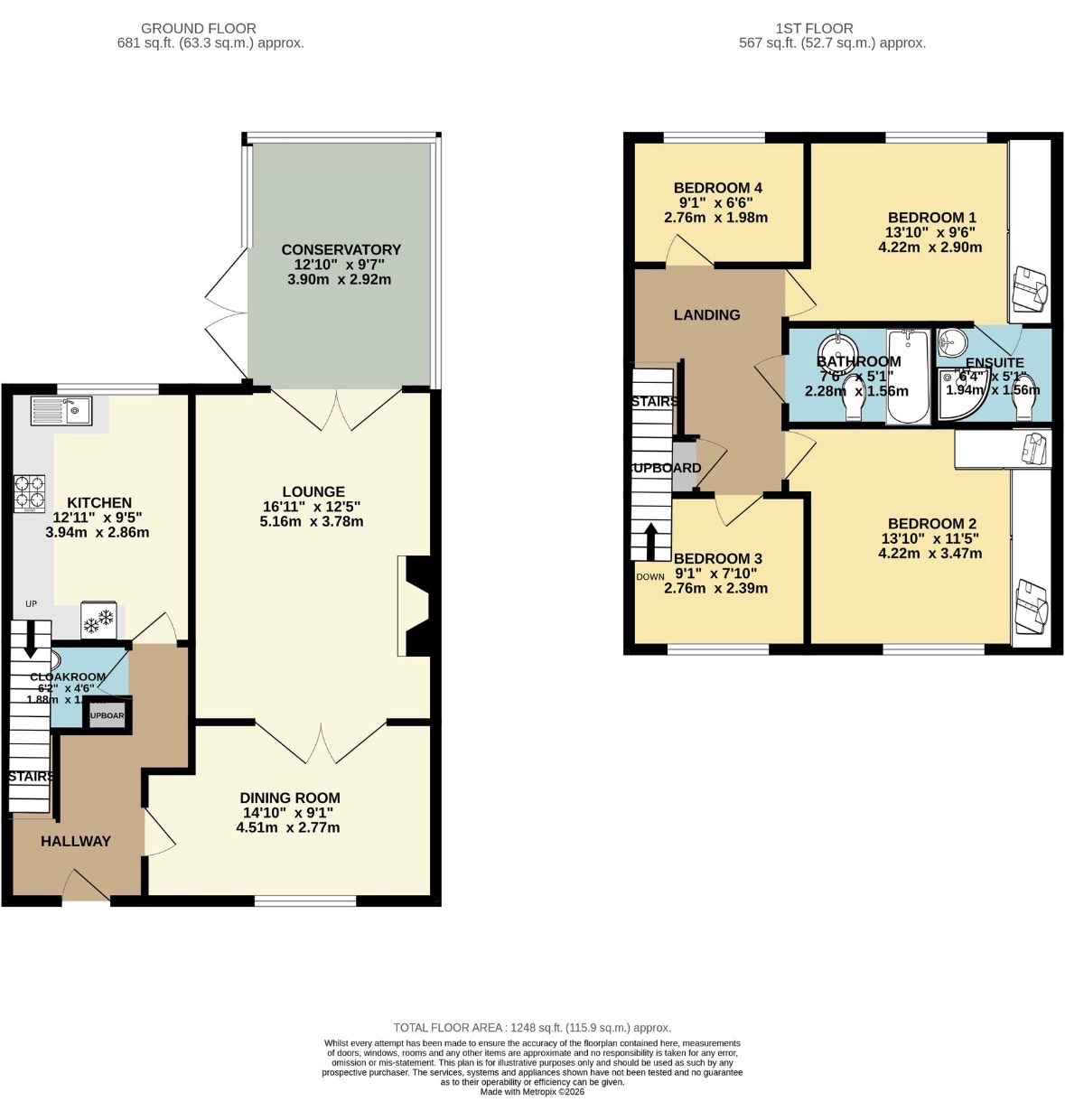 4 bedroom town house For Sale in Bolton - Floorplan 1.