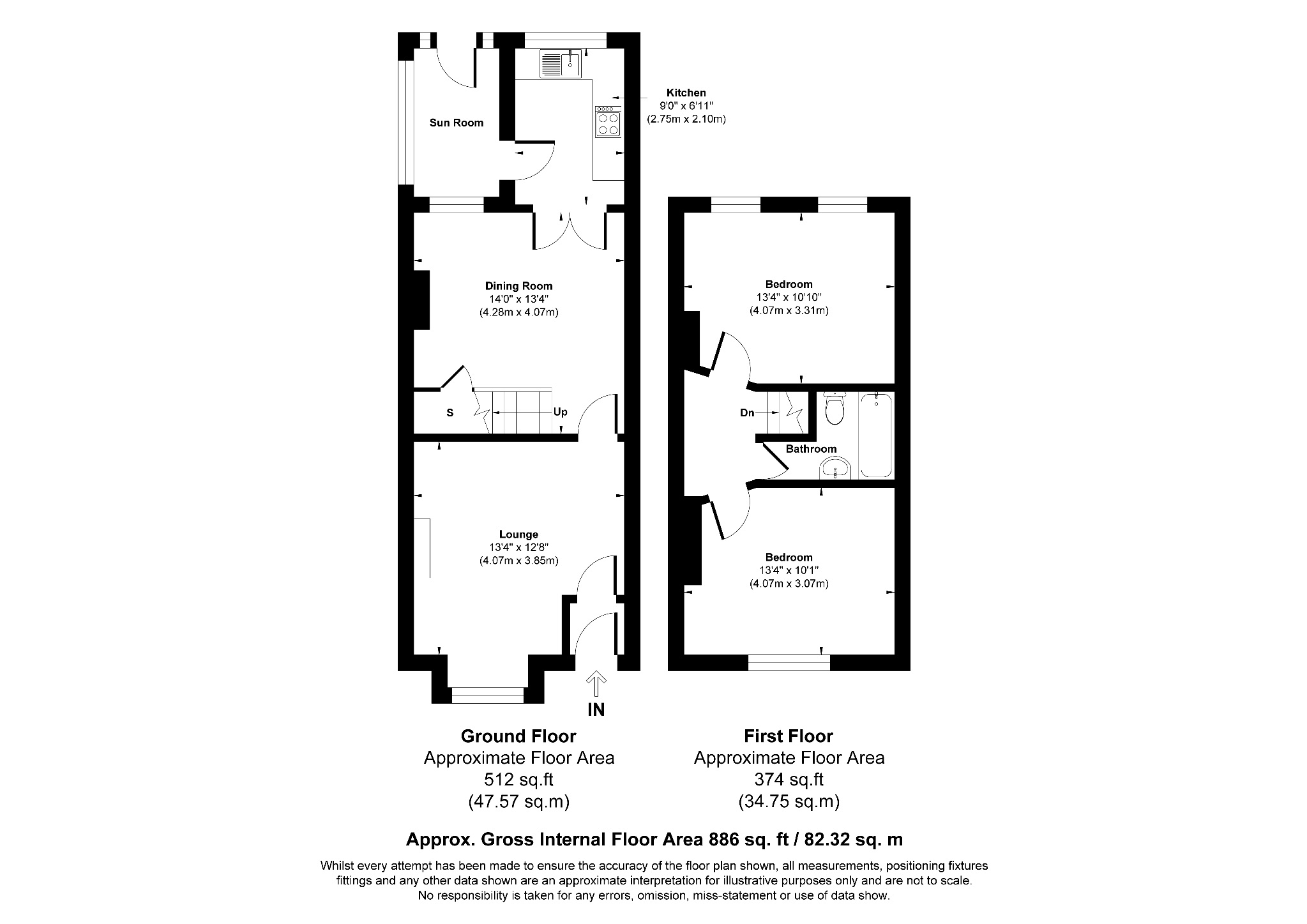 2 bedroom barn conversion house For Sale in Bolton - Floorplan 1.