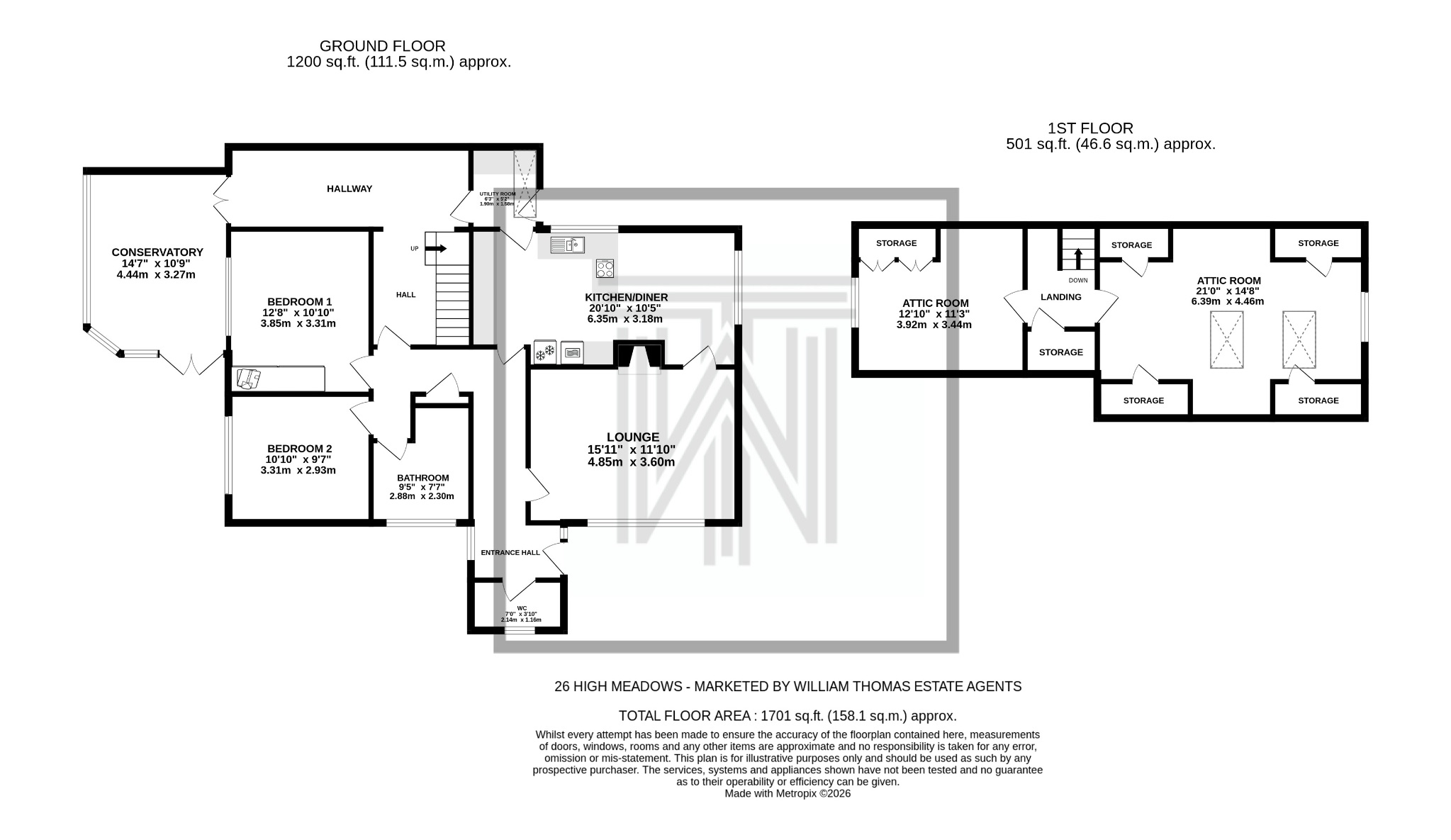 2 bedroom detached bungalow For Sale in Bolton - Floorplan 1.