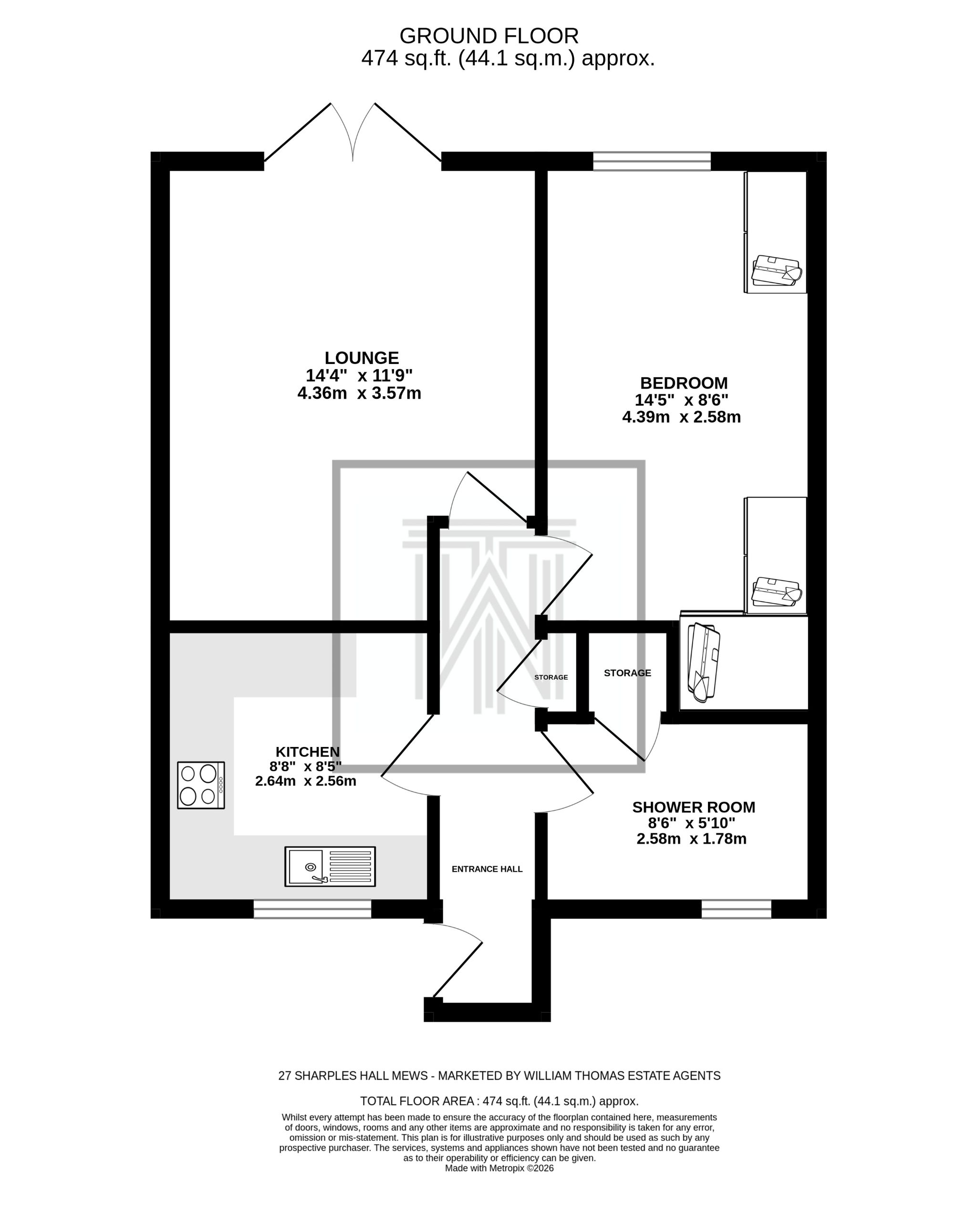 1 bedroom ground floor flat/apartment For Sale in Bolton - Floorplan 1.