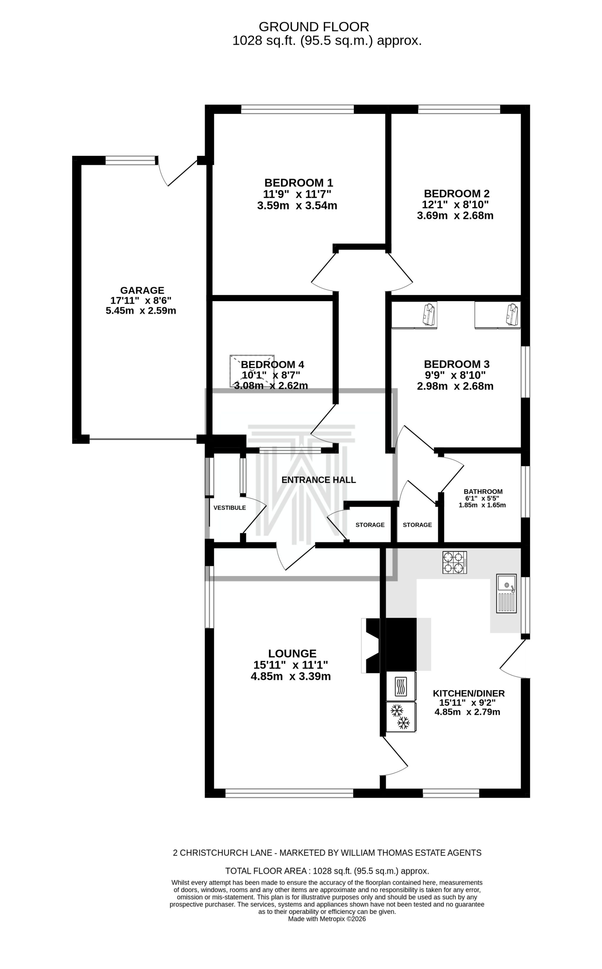 3 bedroom detached bungalow For Sale in Bolton - Floorplan 1.