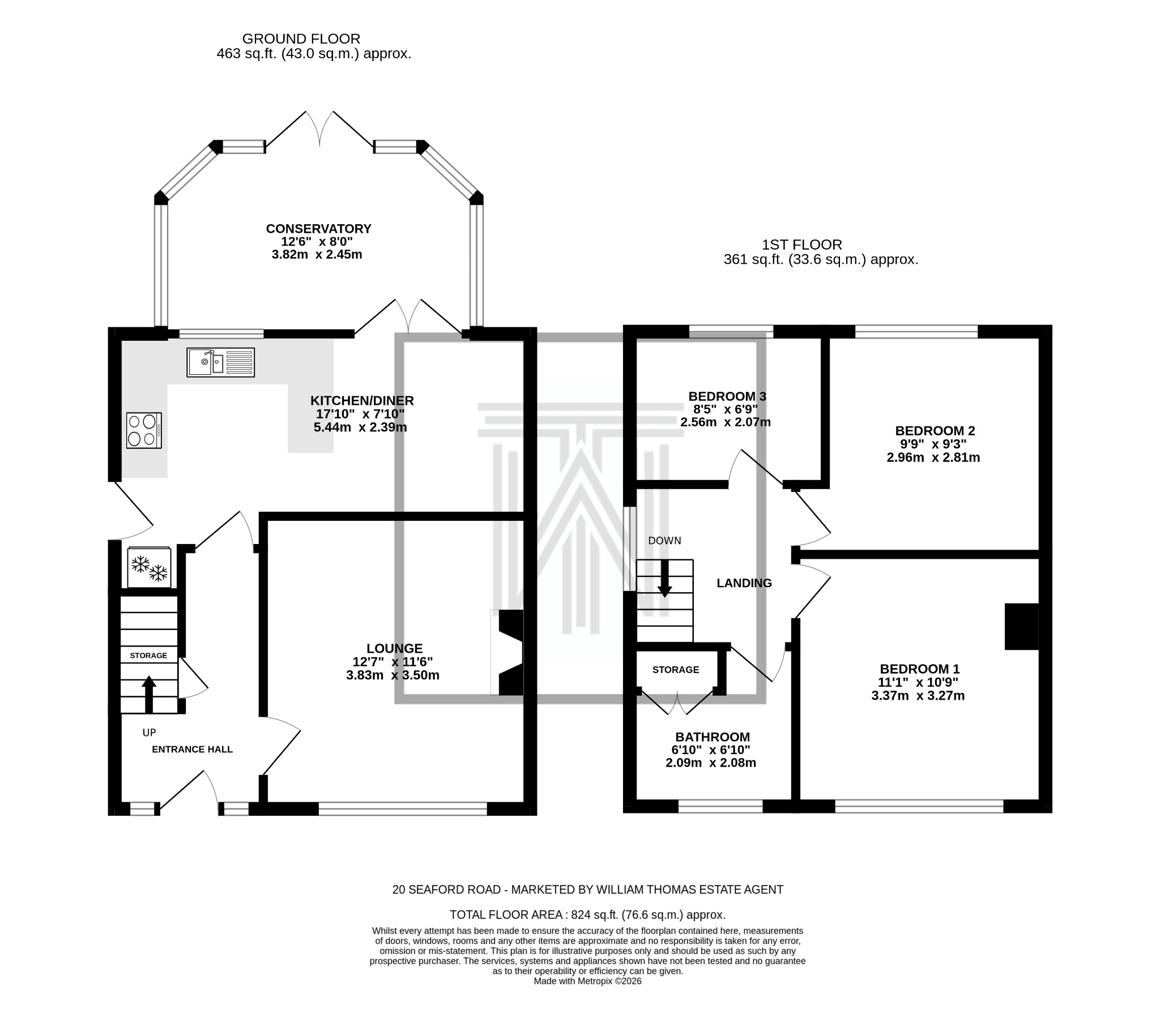 3 bedroom semi-detached house For Sale in Bolton - Floorplan 1.