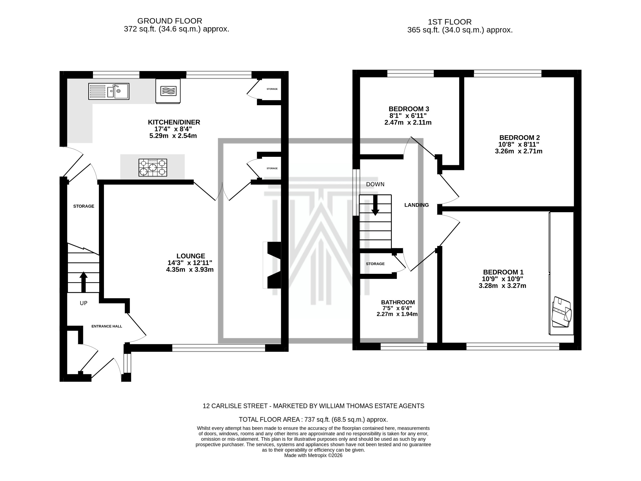 3 bedroom semi-detached house For Sale in Bolton - Floorplan 1.