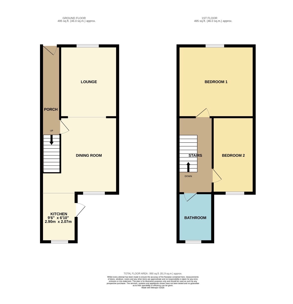 2 bedroom end terraced house For Sale in Bolton - Floorplan 1.