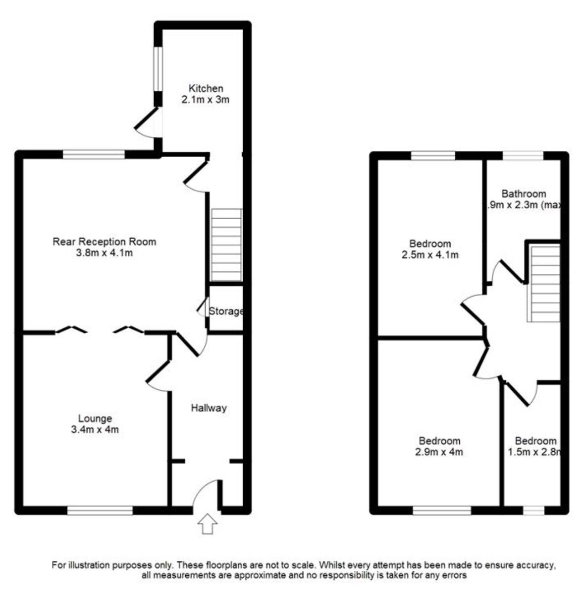 3 bedroom mid terraced house For Sale in Bury - Floorplan 1.