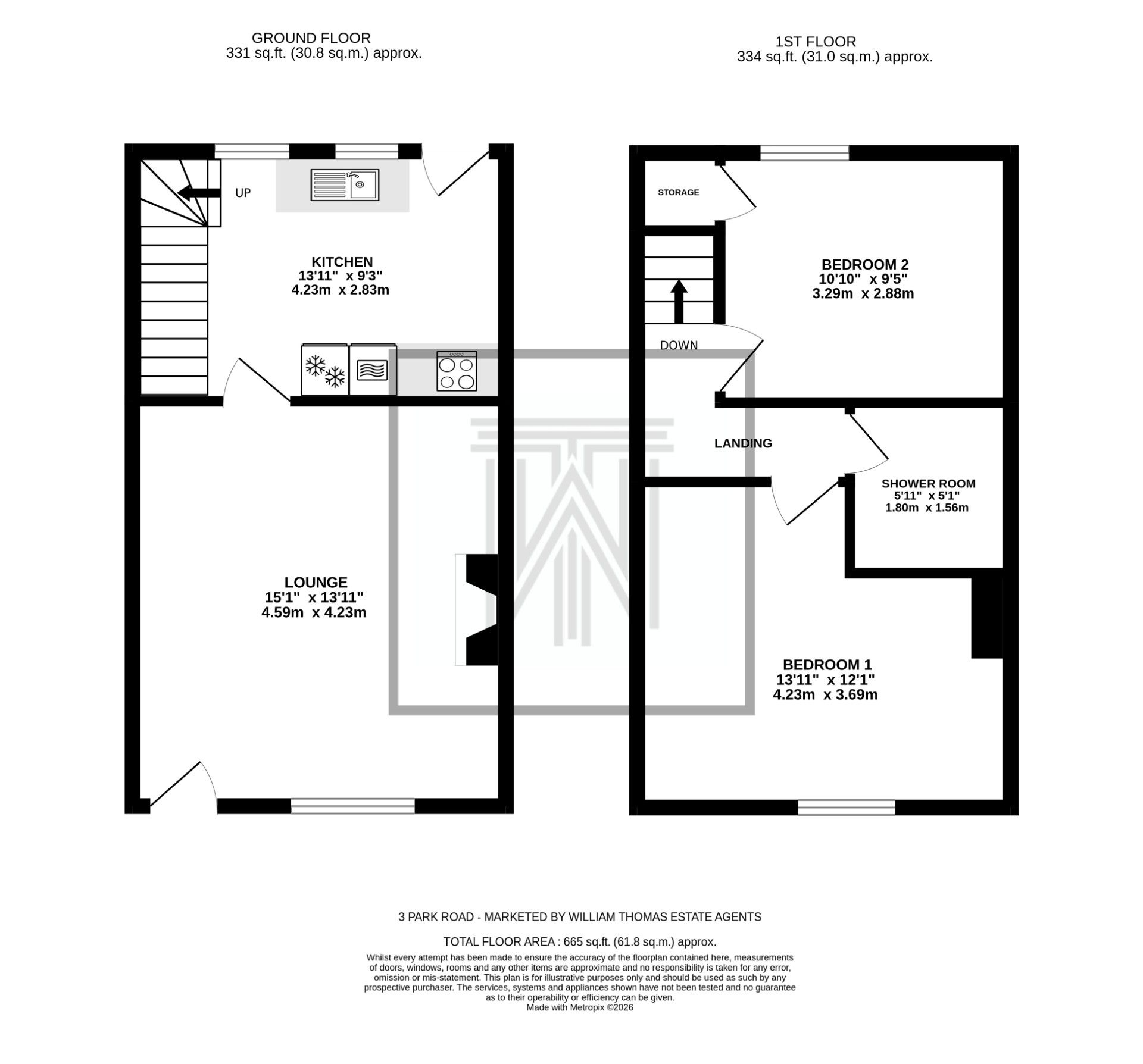 2 bedroom cottage house For Sale in Bolton - Floorplan 1.