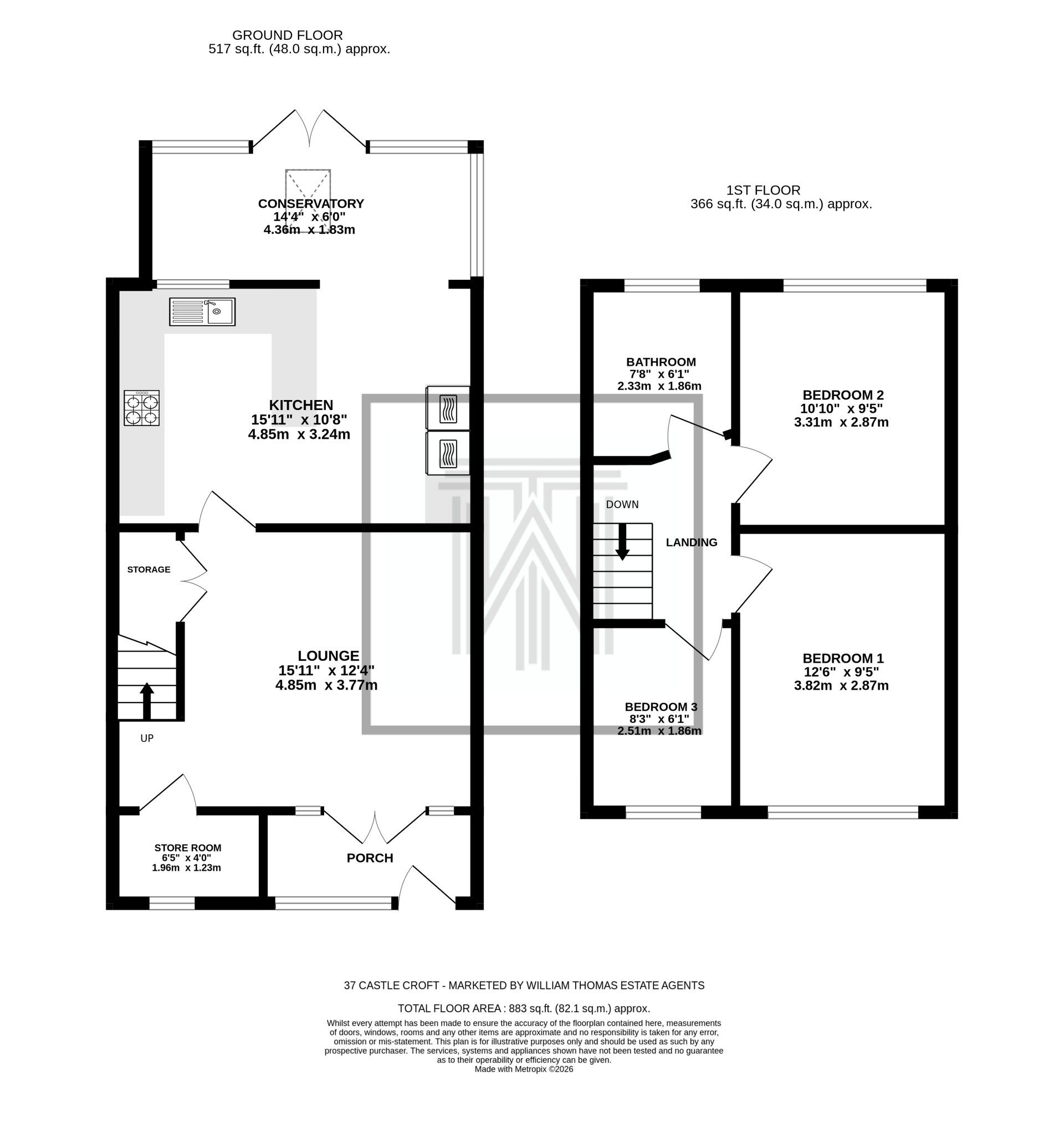 3 bedroom semi-detached house For Sale in Bolton - Floorplan 1.