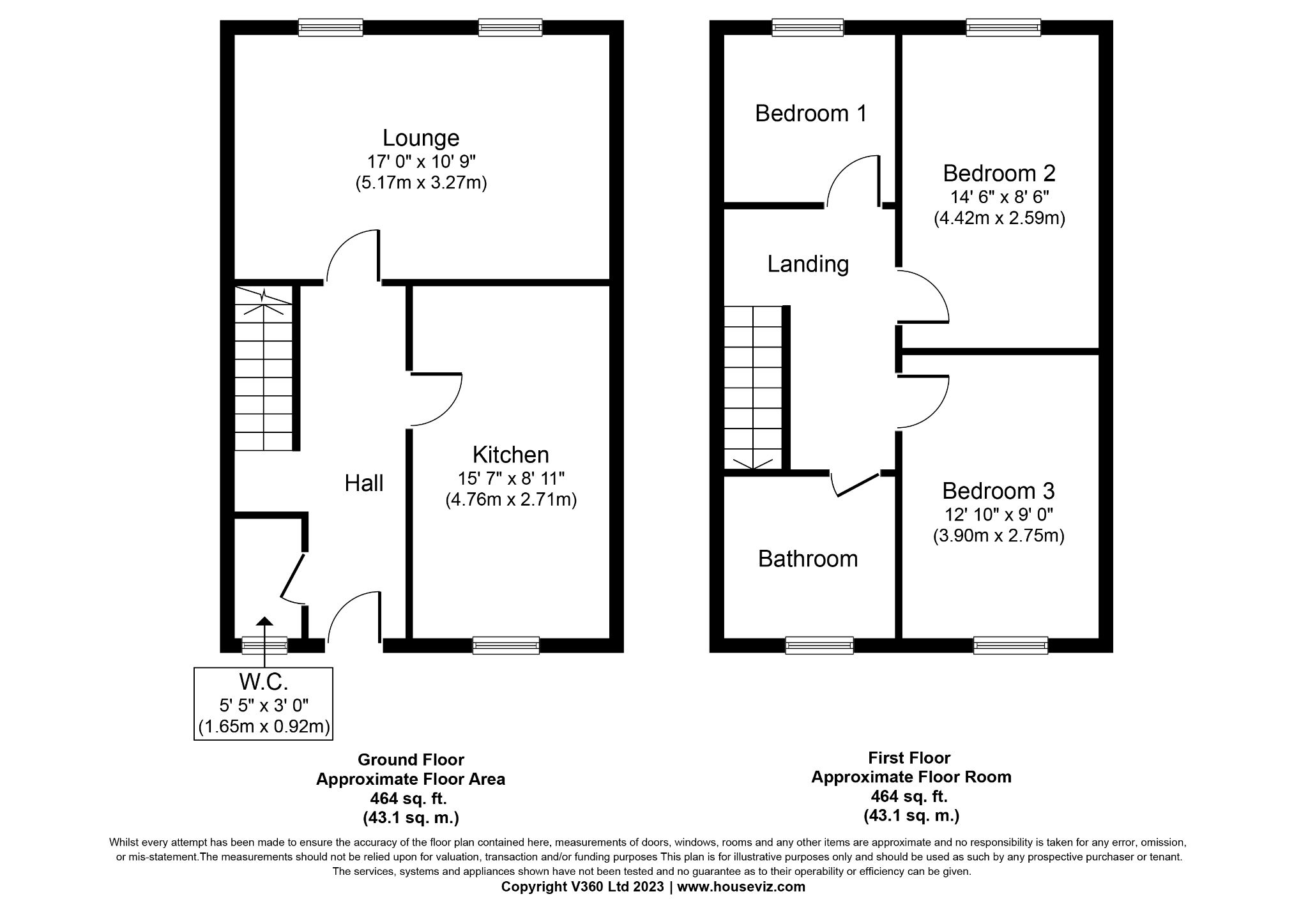 3 bedroom mid terraced house For Sale in Menai Bridge - Floorplan 1.
