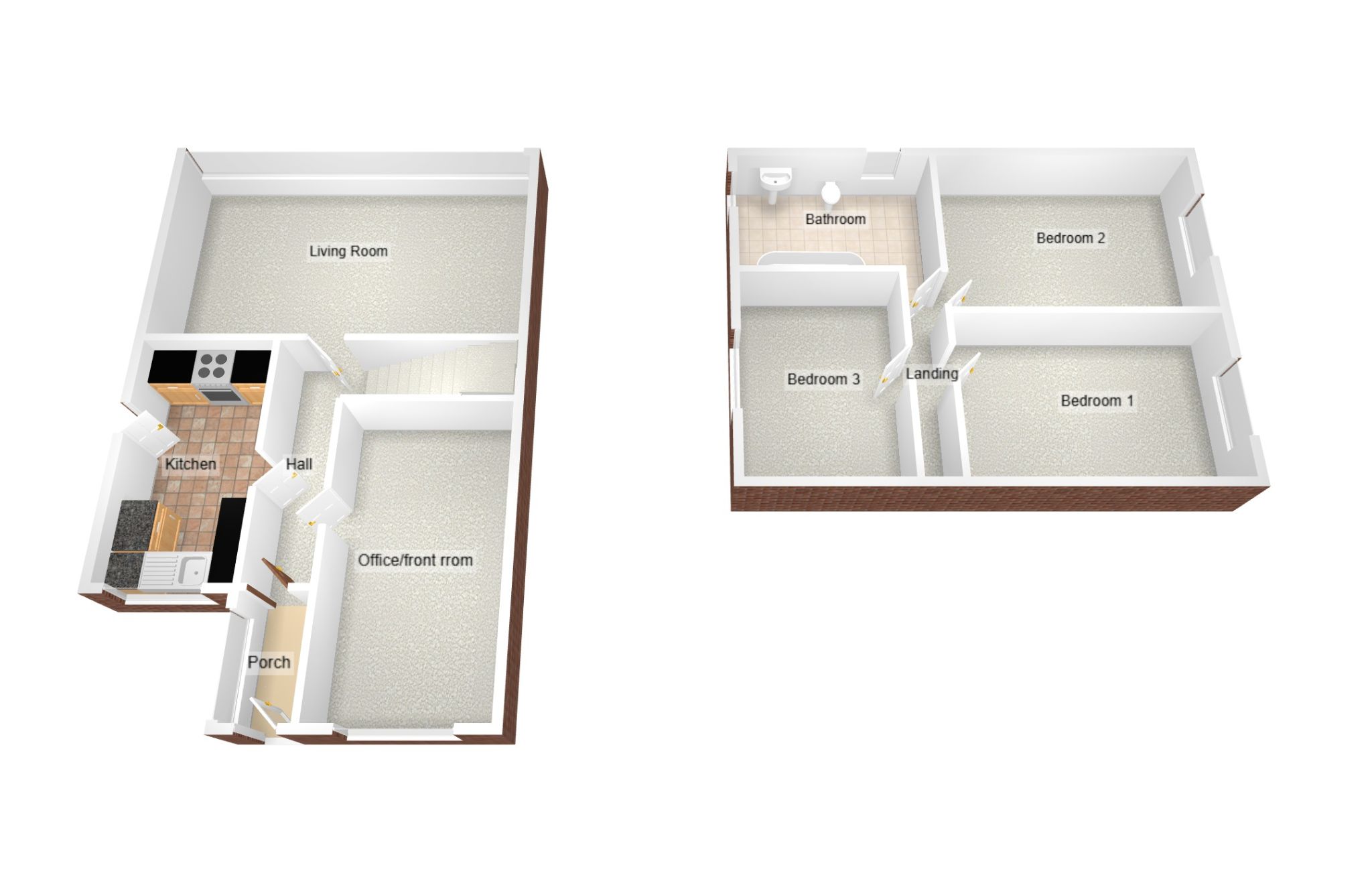 3 bedroom semi-detached house Let Agreed in Bedworth - Floorplan 2.