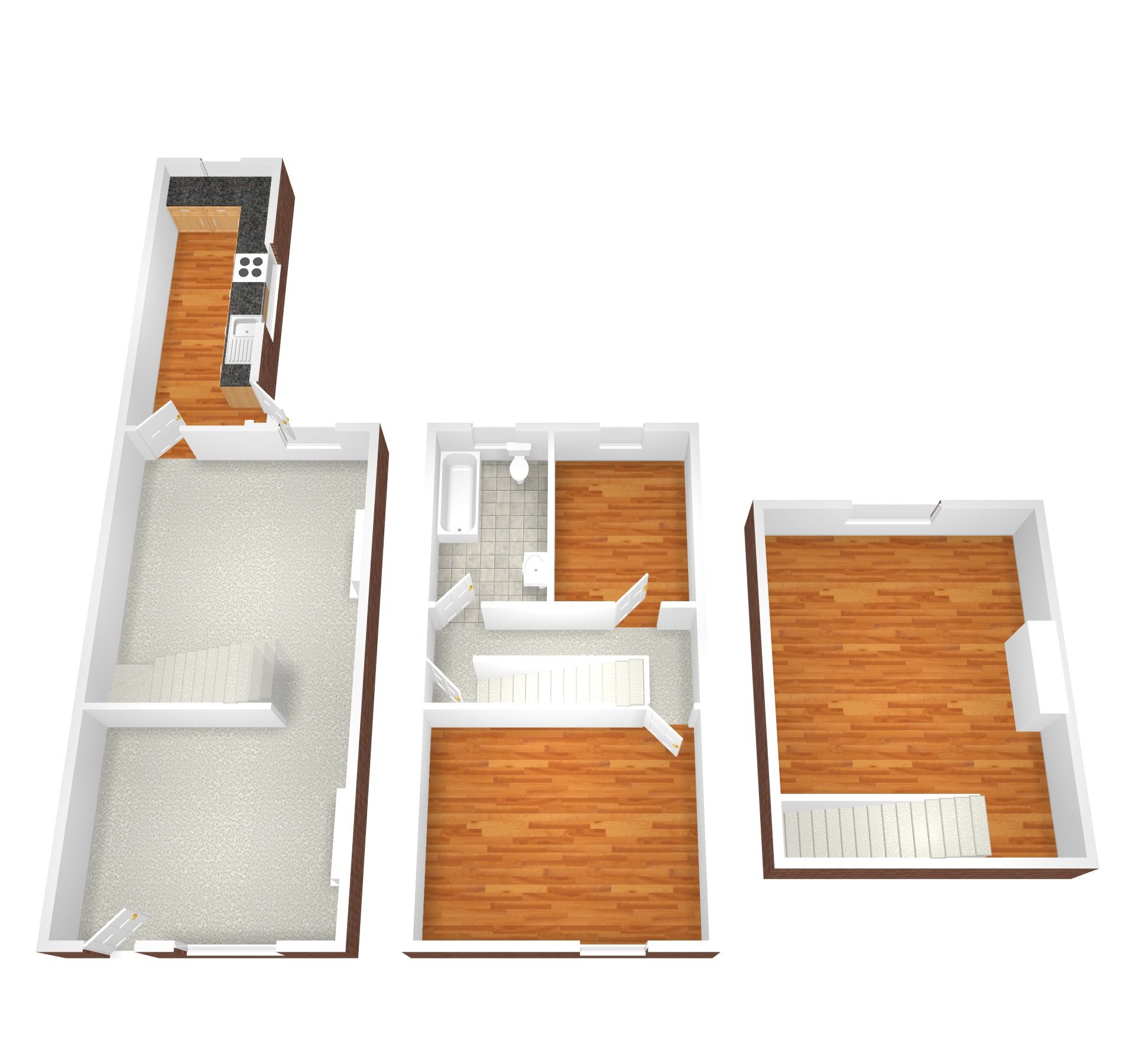 3 bedroom mid terraced house Let in Coventry - Floorplan 1.