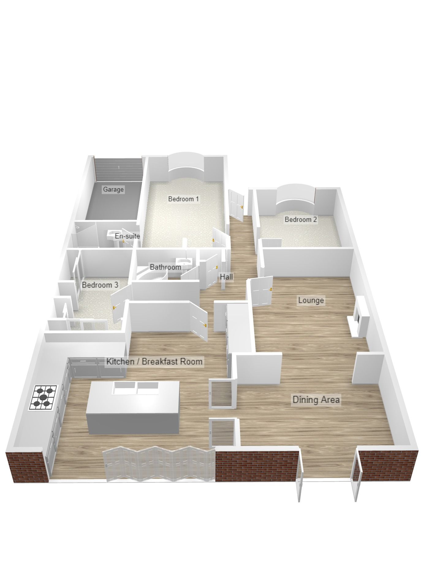 3 bedroom detached bungalow Sold in Coventry - Floorplan 2.