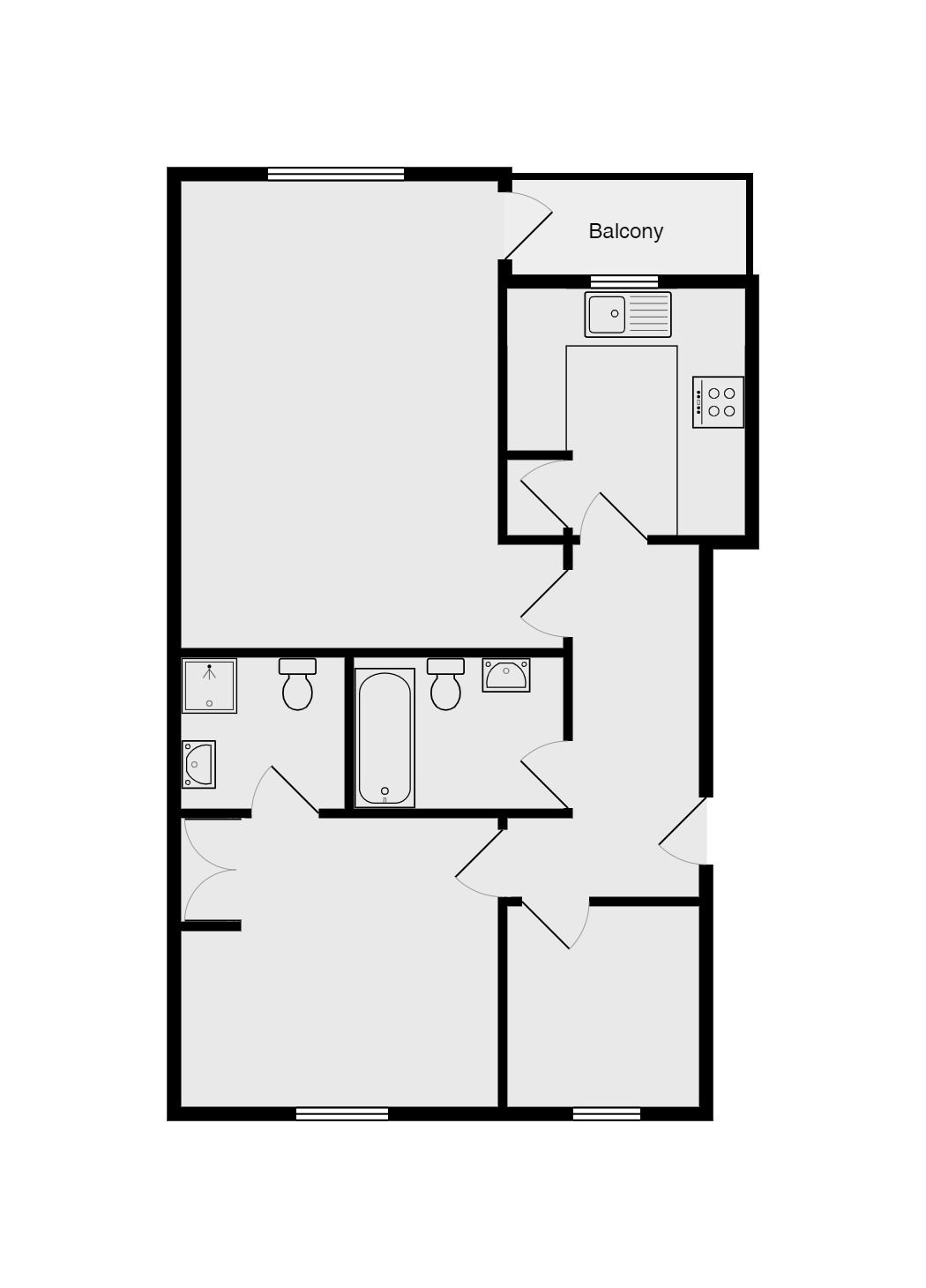 2 bedroom apartment flat/apartment To Let in Coventry - Floorplan 1.