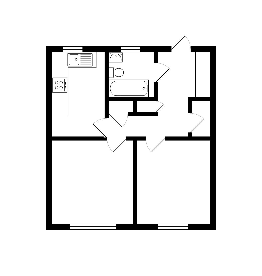 1 bedroom apartment flat/apartment Let in Coventry - Floorplan 2.