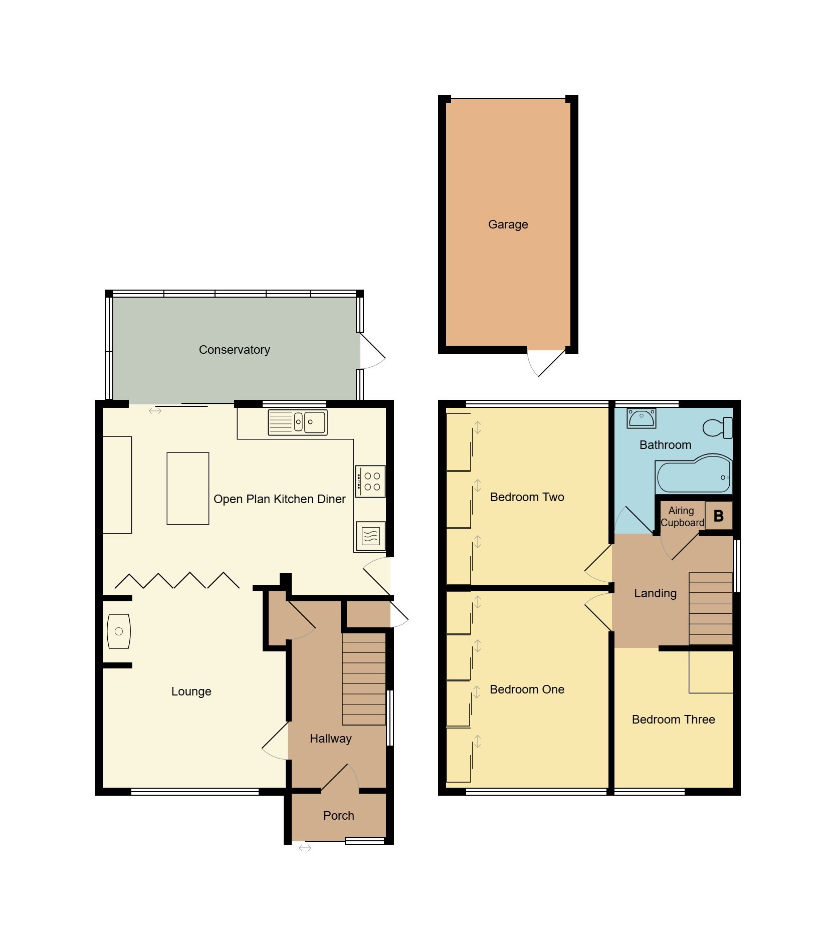 3 bedroom semi-detached house SSTC in Coventry - Floorplan 1.