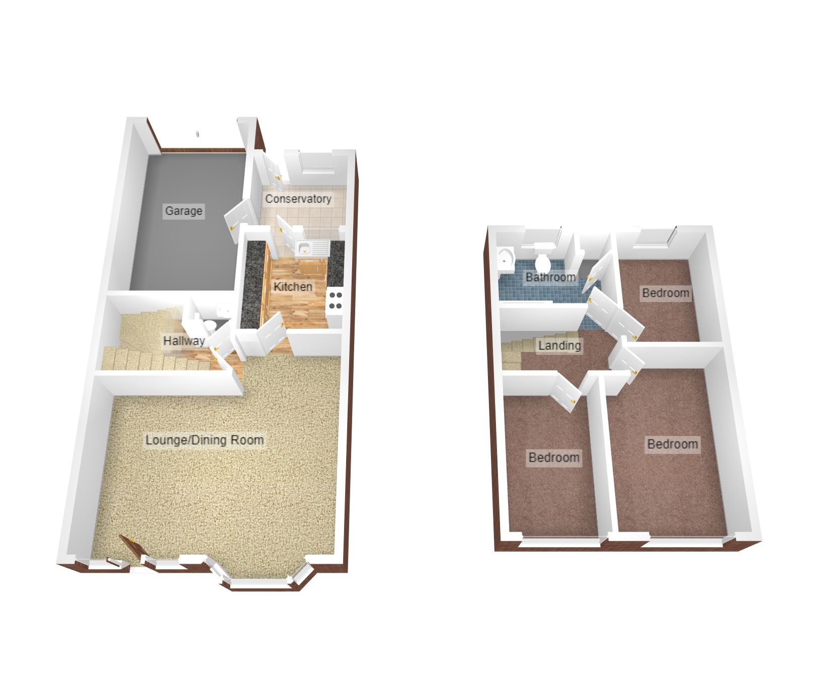 3 bedroom mid terraced house Let in Coventry - Floorplan 1.