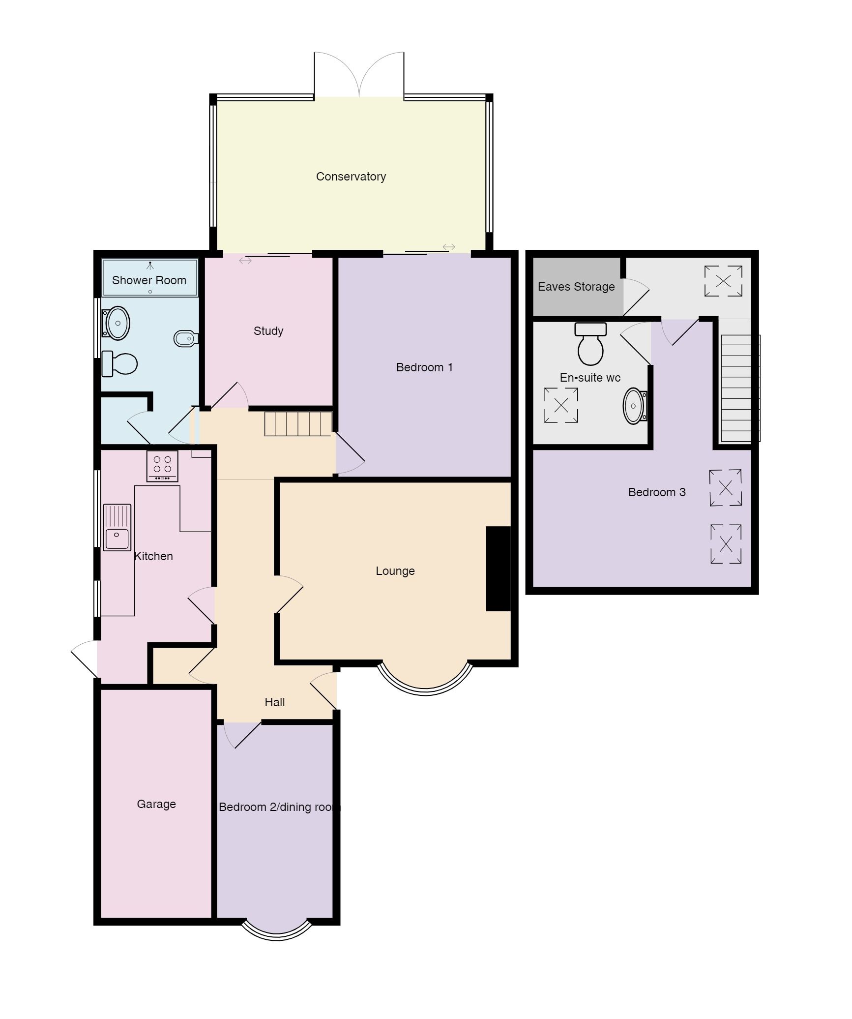 3 bedroom semi-detached bungalow Sold in Coventry - Floorplan 2.