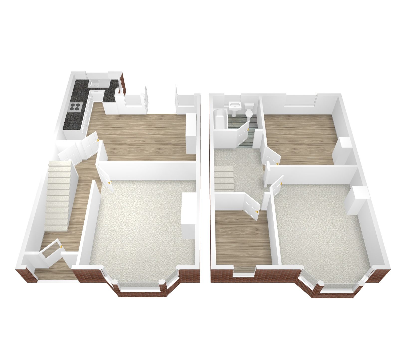 3 bedroom mid terraced house Let in Coventry - Floorplan 2.