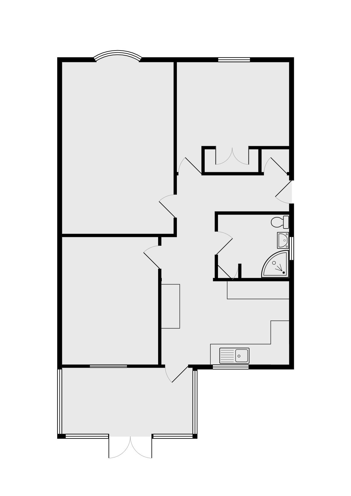 2 bedroom semi-detached bungalow Sold in Coventry - Floorplan 1.