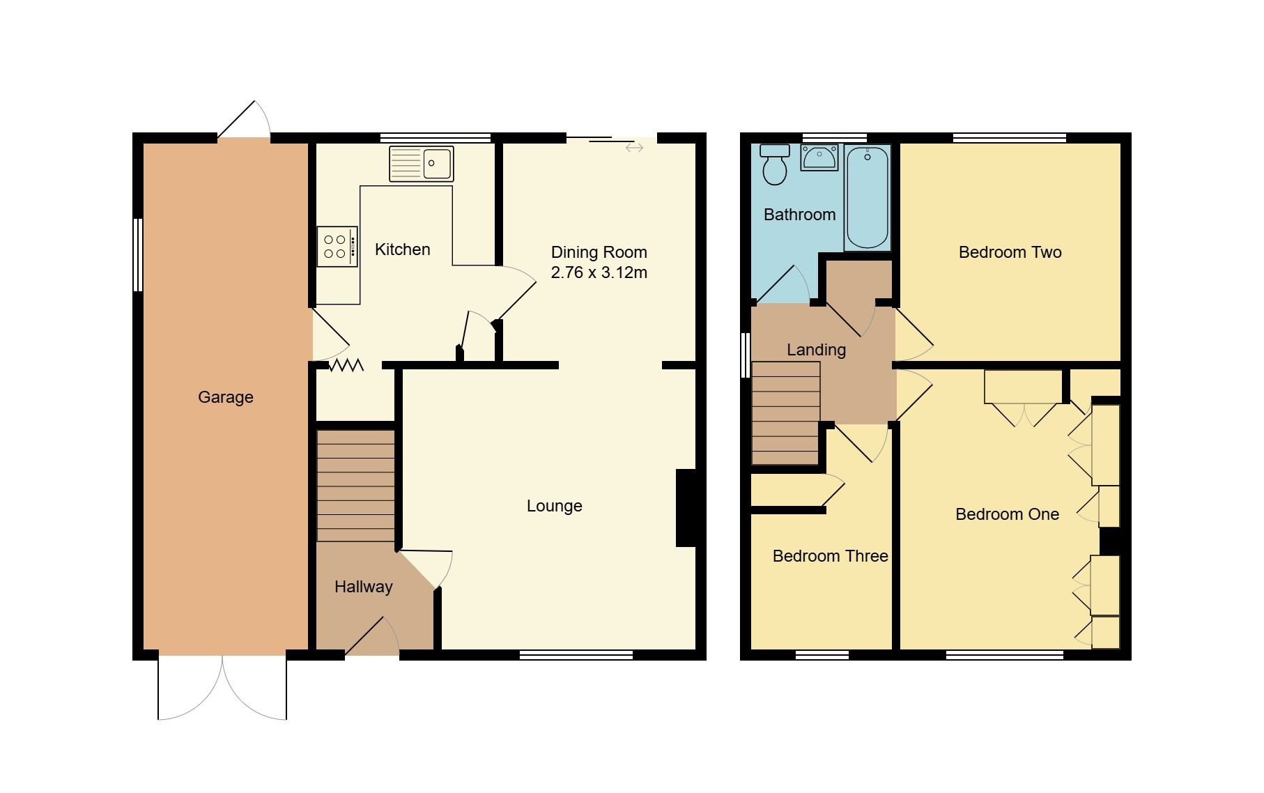 3 bedroom semi-detached house Sold in Coventry - Floorplan 1.