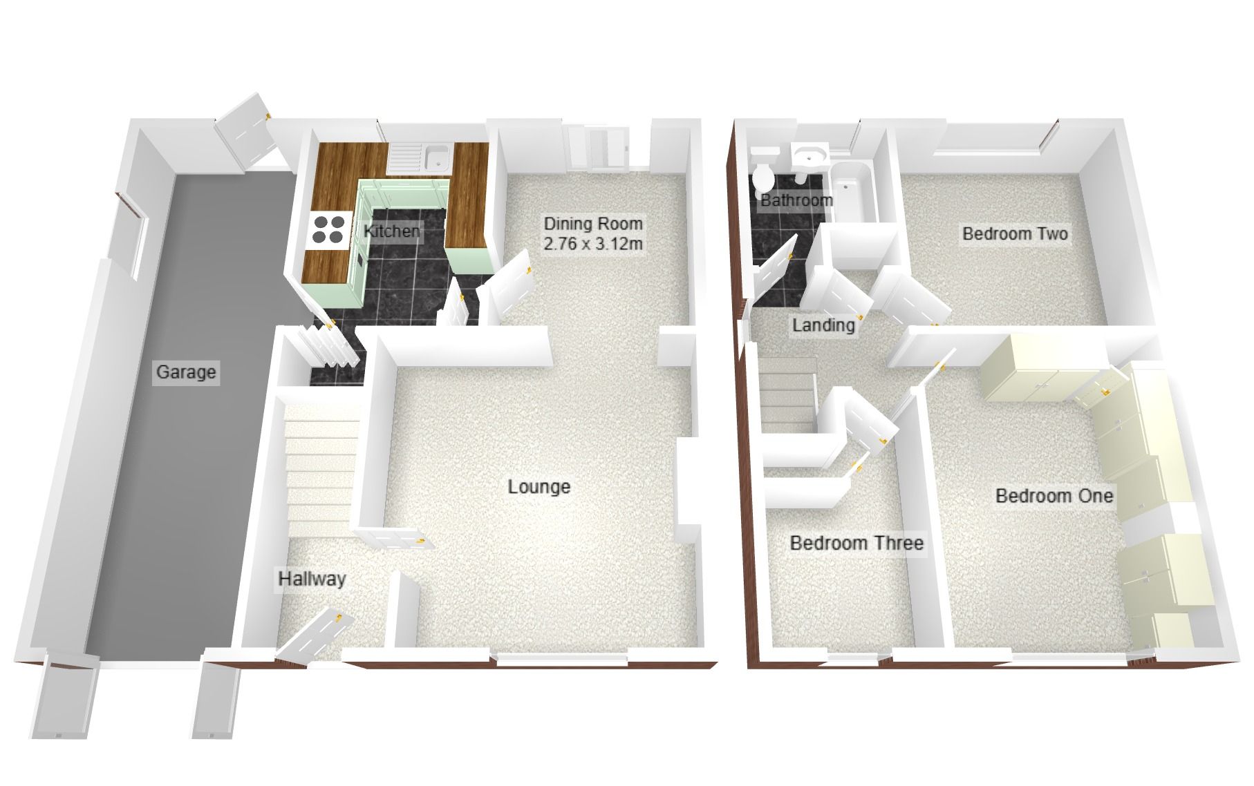 3 bedroom semi-detached house Sold in Coventry - Floorplan 2.
