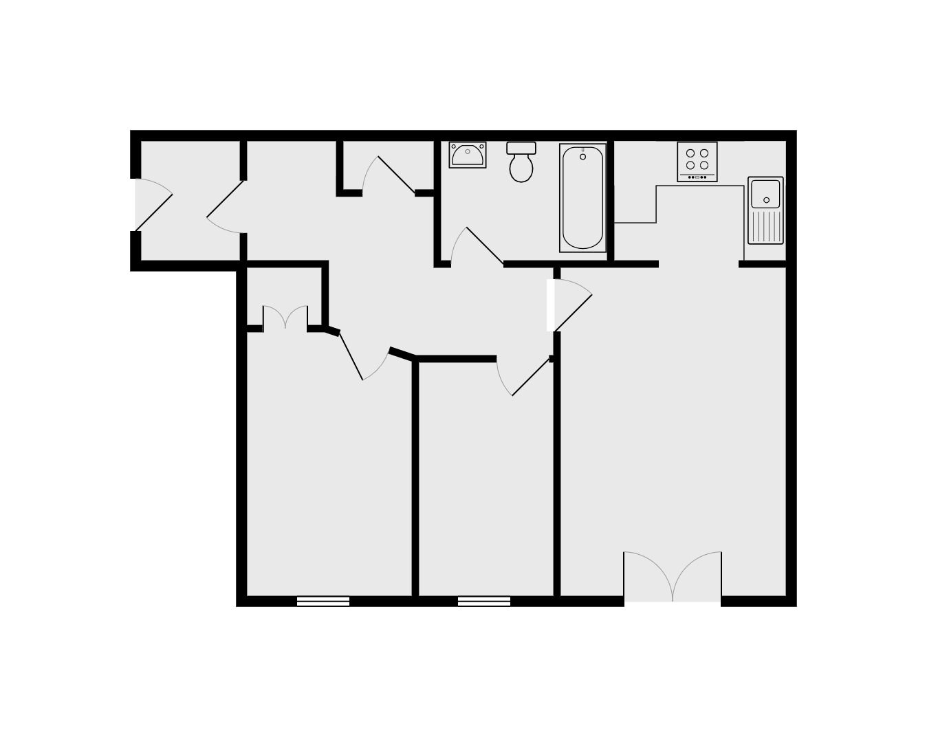 2 bedroom flat flat/apartment Let in Coventry - Floorplan 1.