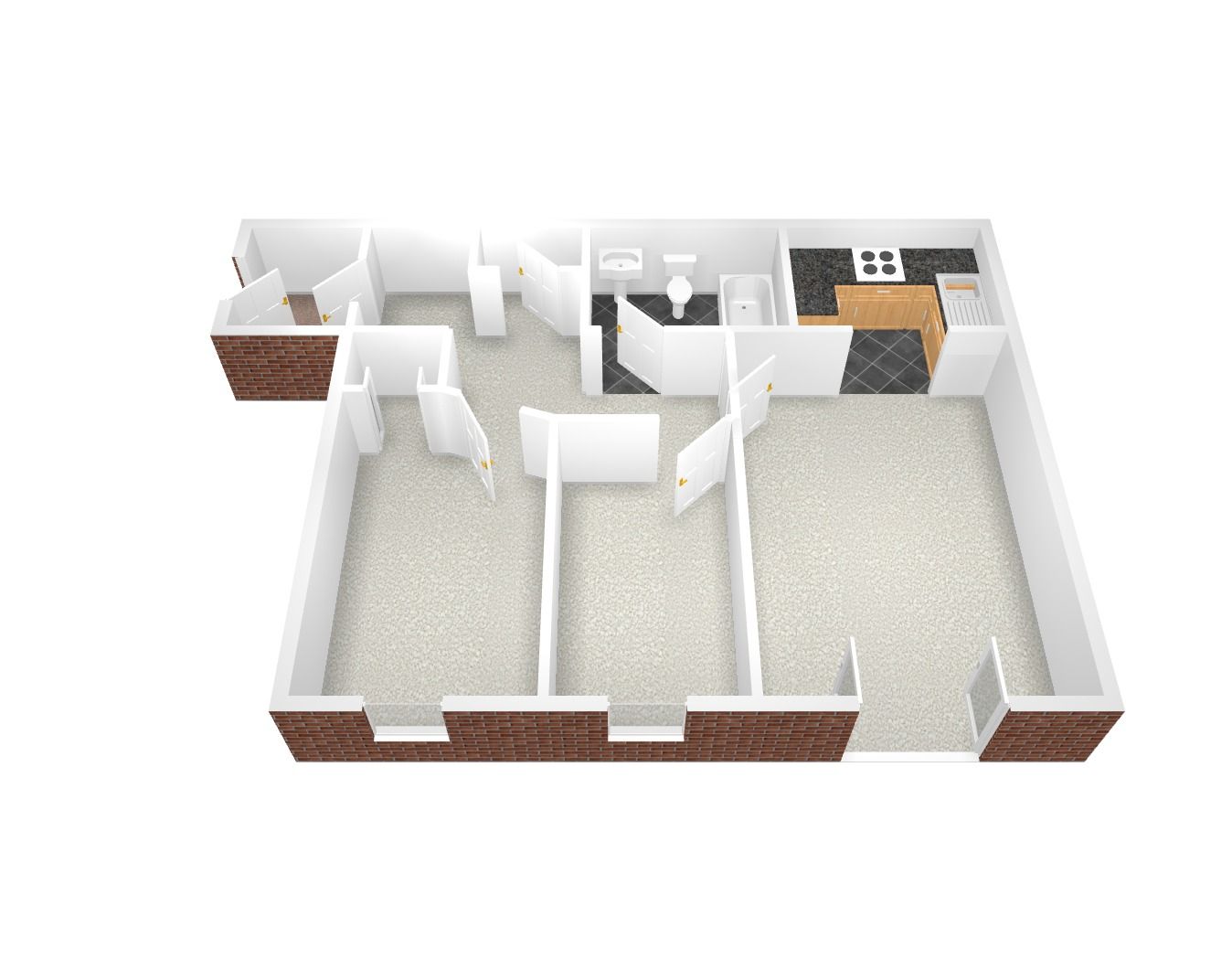 2 bedroom flat flat/apartment Let in Coventry - Floorplan 2.