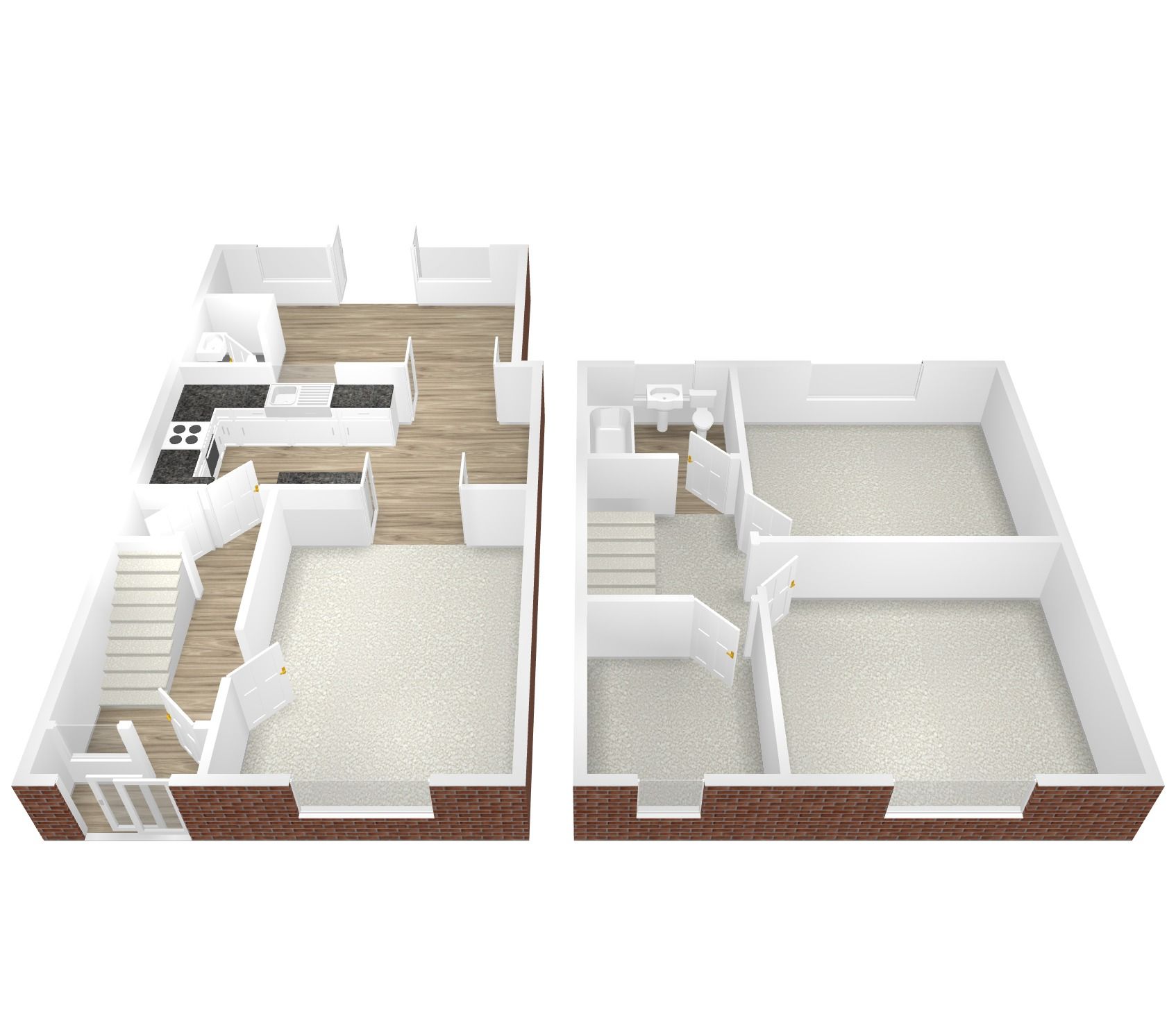 3 bedroom mid terraced house Sold in Coventry - Floorplan 2.
