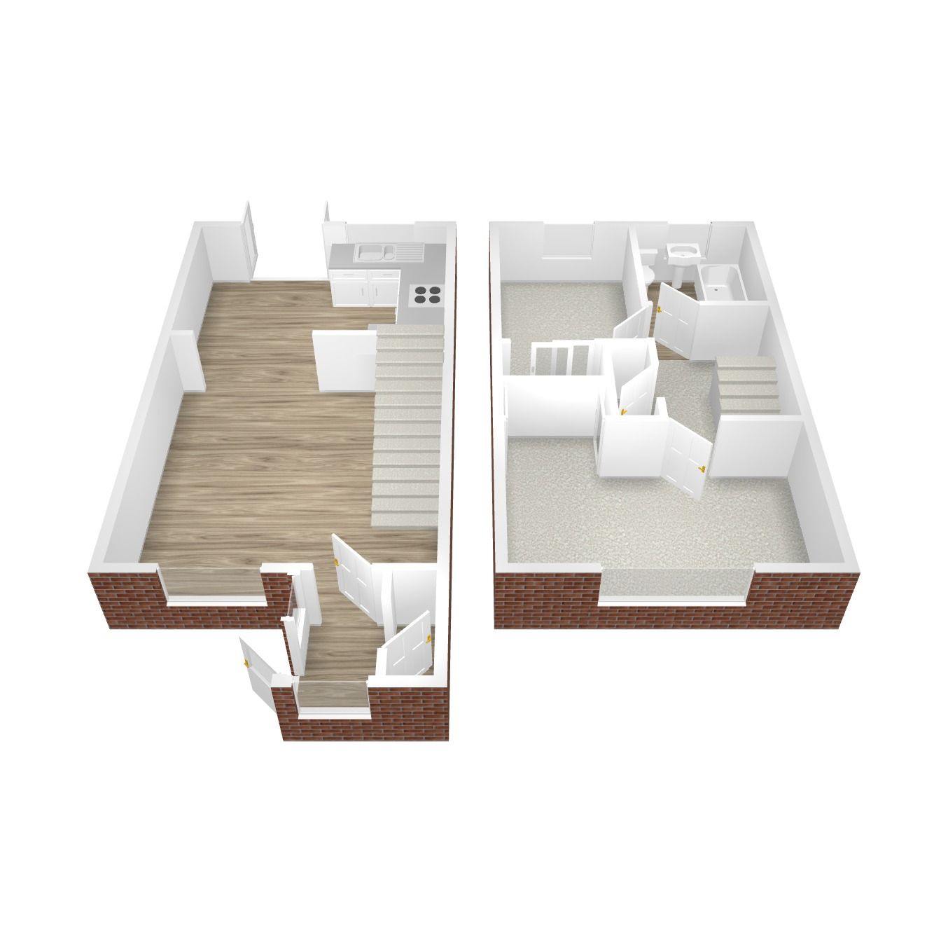 2 bedroom mid terraced house Sold in Coventry - Floorplan 2.