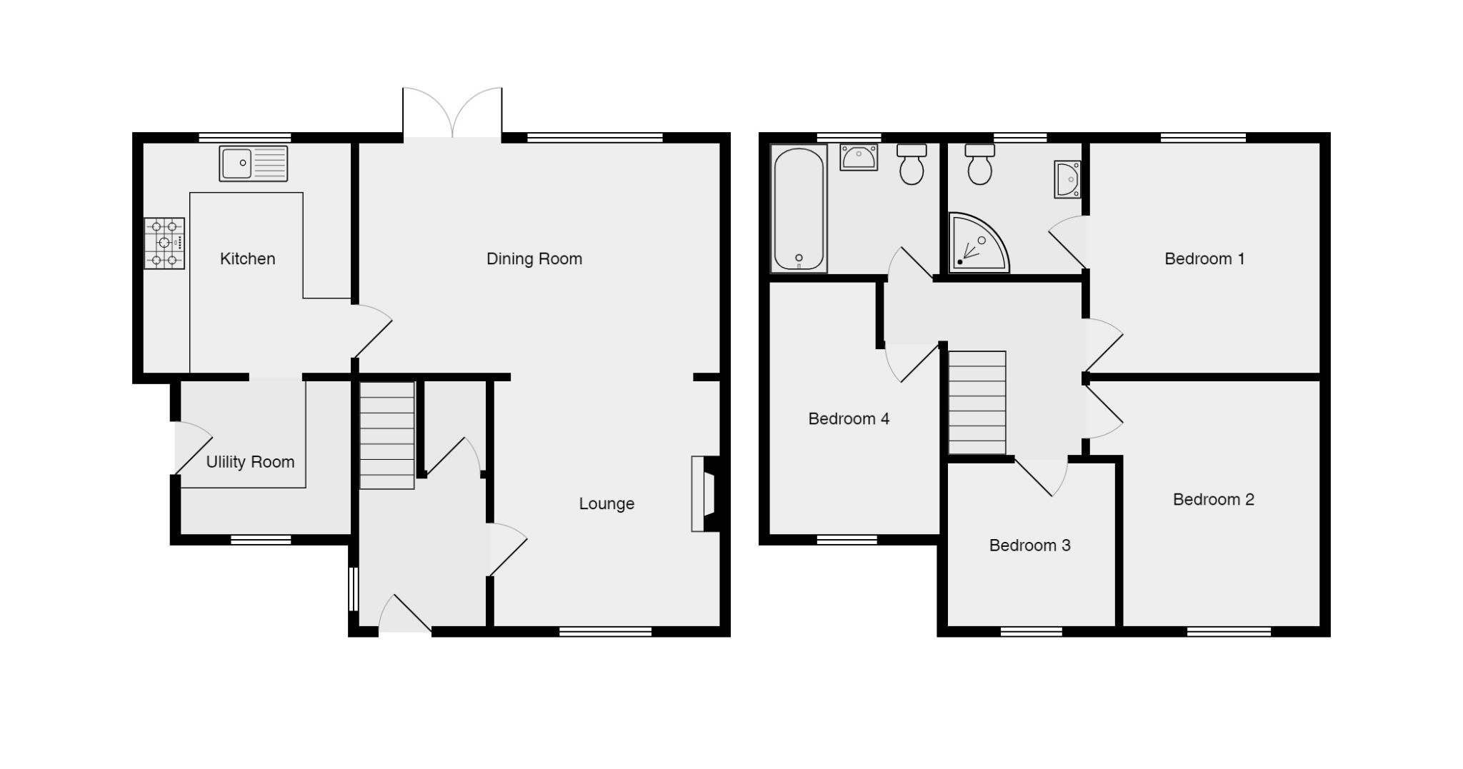 4 bedroom end terraced house Sold in Coventry - Floorplan 1.