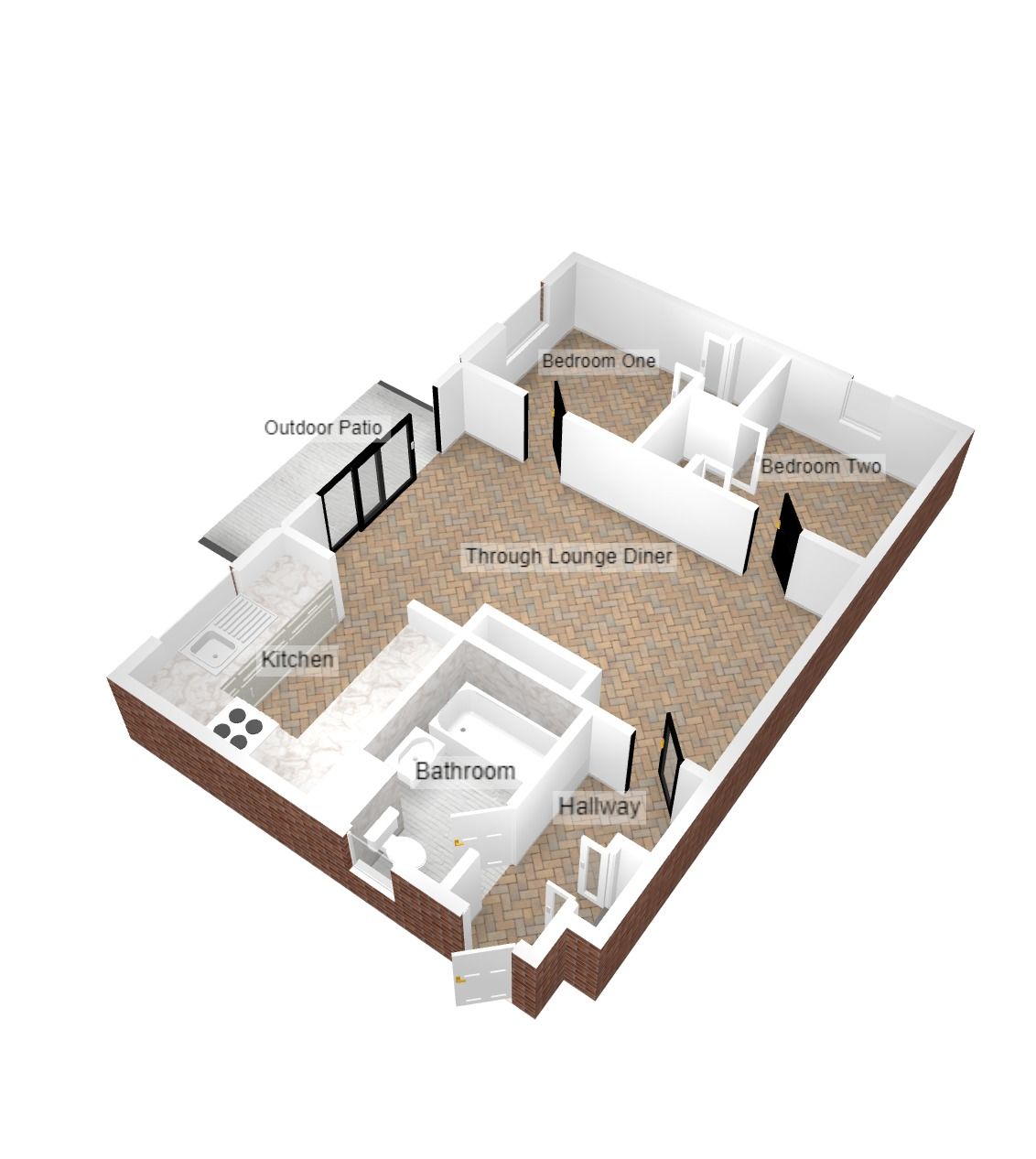 2 bedroom apartment flat/apartment Sold in Coventry - Floorplan 2.