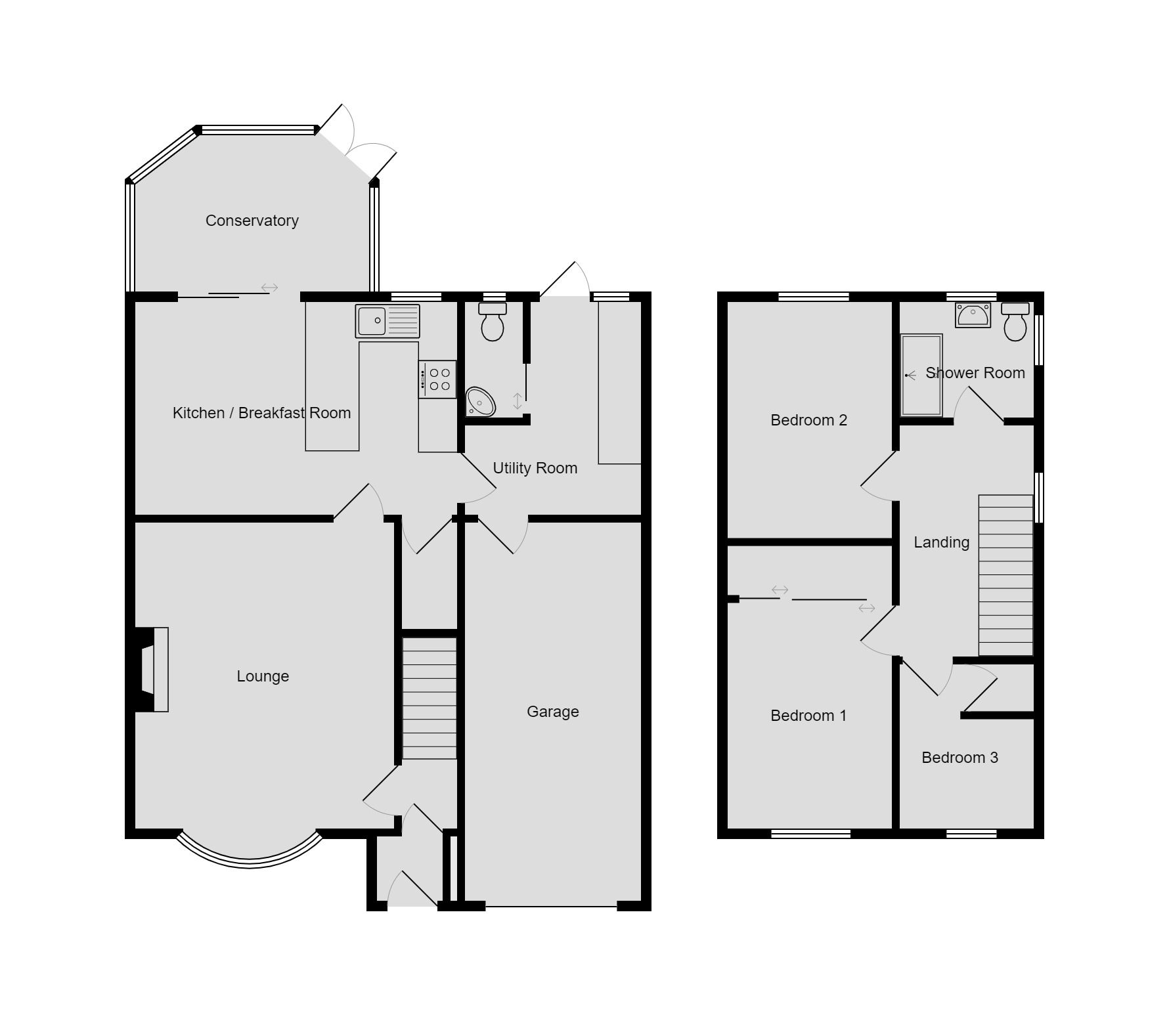 3 bedroom link detached house Sold in Coventry - Floorplan 1.